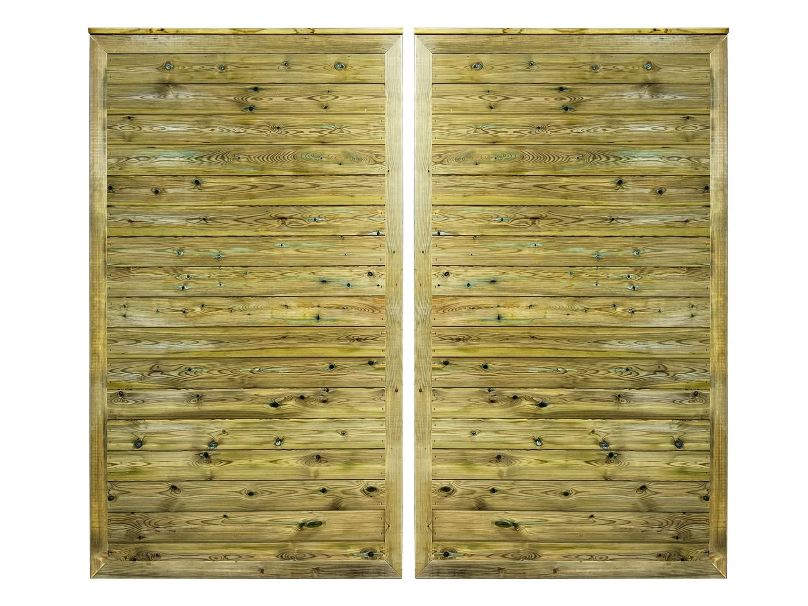 Pair Of Driveway Gates - Premium Horizontal Tongue And Groove - Height 90cm - Image 4