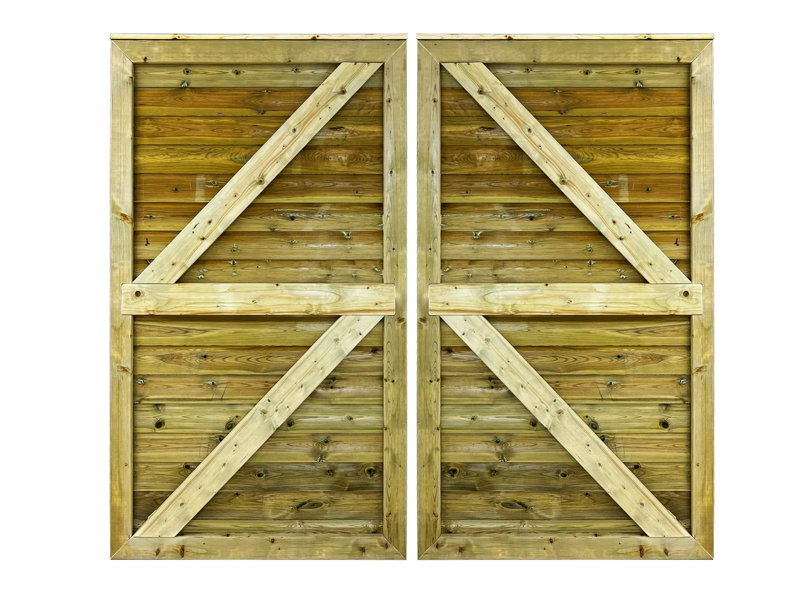 Pair Of Driveway Gates - Premium Horizontal Tongue And Groove - Height 90cm - Image 5