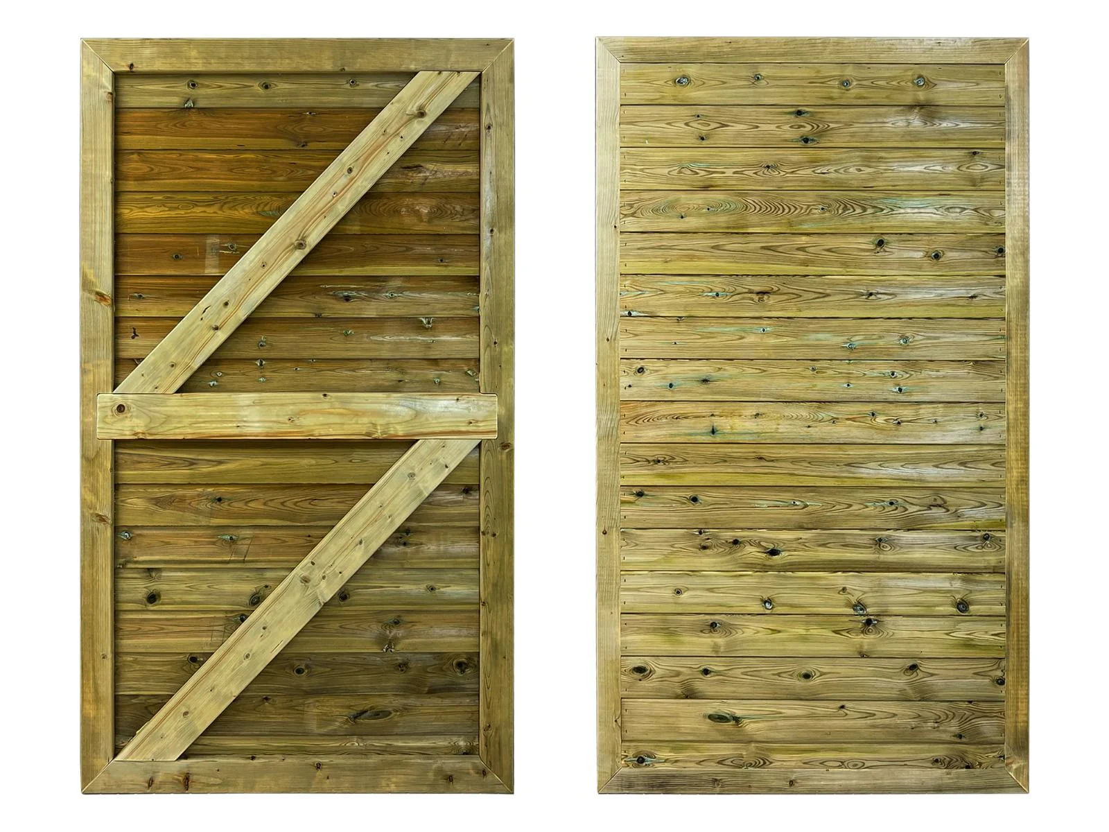 Pair Of Driveway Gates - Premium Horizontal Tongue And Groove - Height 90cm - Image 7