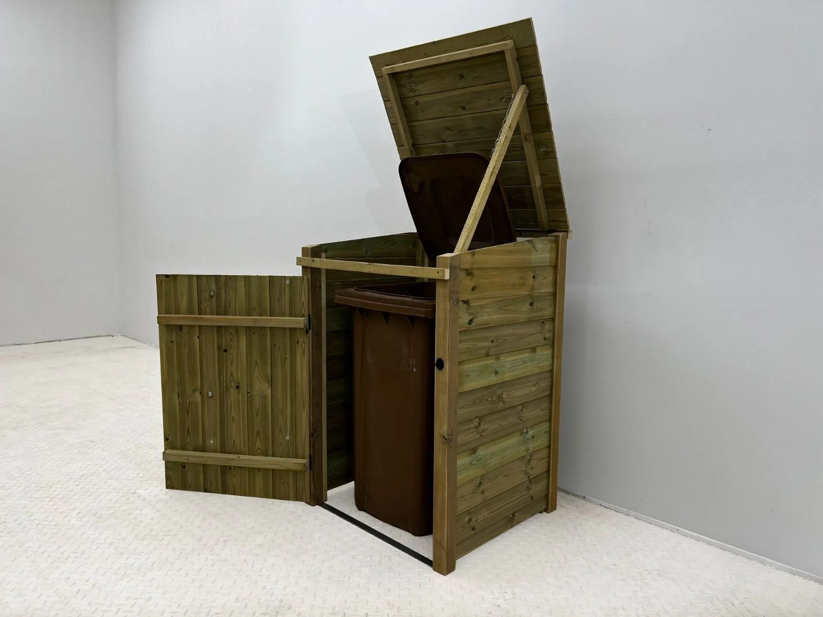 Premium Tongue and Groove Wooden Wheelie Bin Store - Image 12