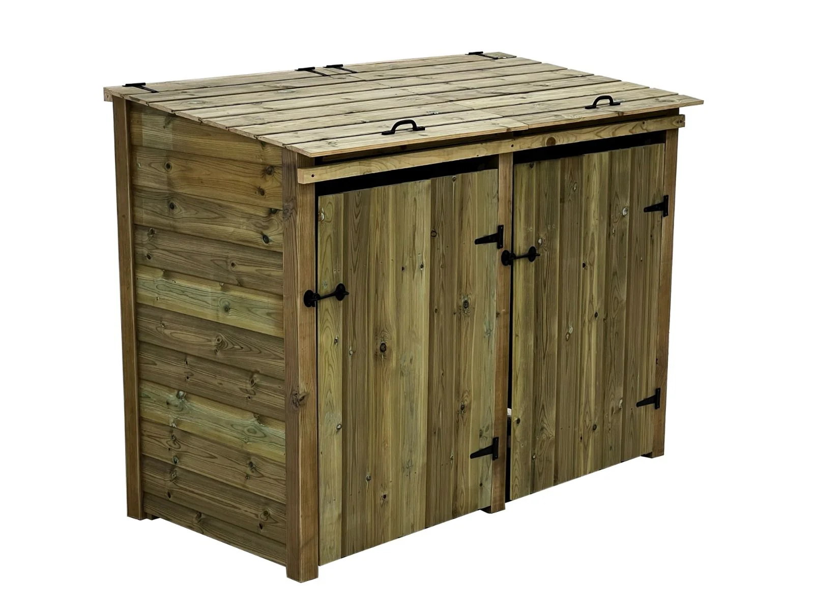 Premium Tongue and Groove Wooden Wheelie Bin Store - Image 14