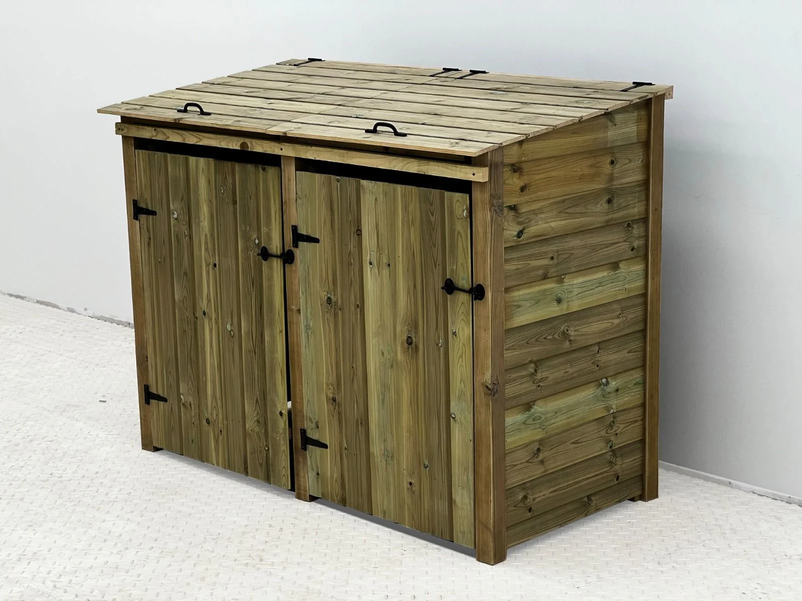 Premium Tongue and Groove Wooden Wheelie Bin Store - Image 16