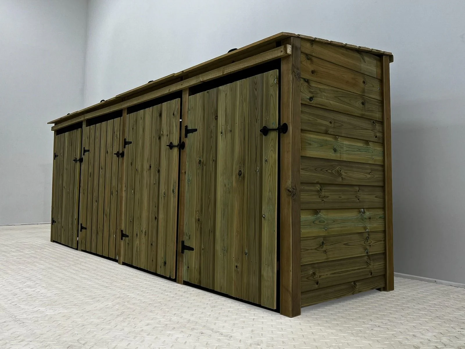 Premium Tongue and Groove Wooden Wheelie Bin Store - Image 5