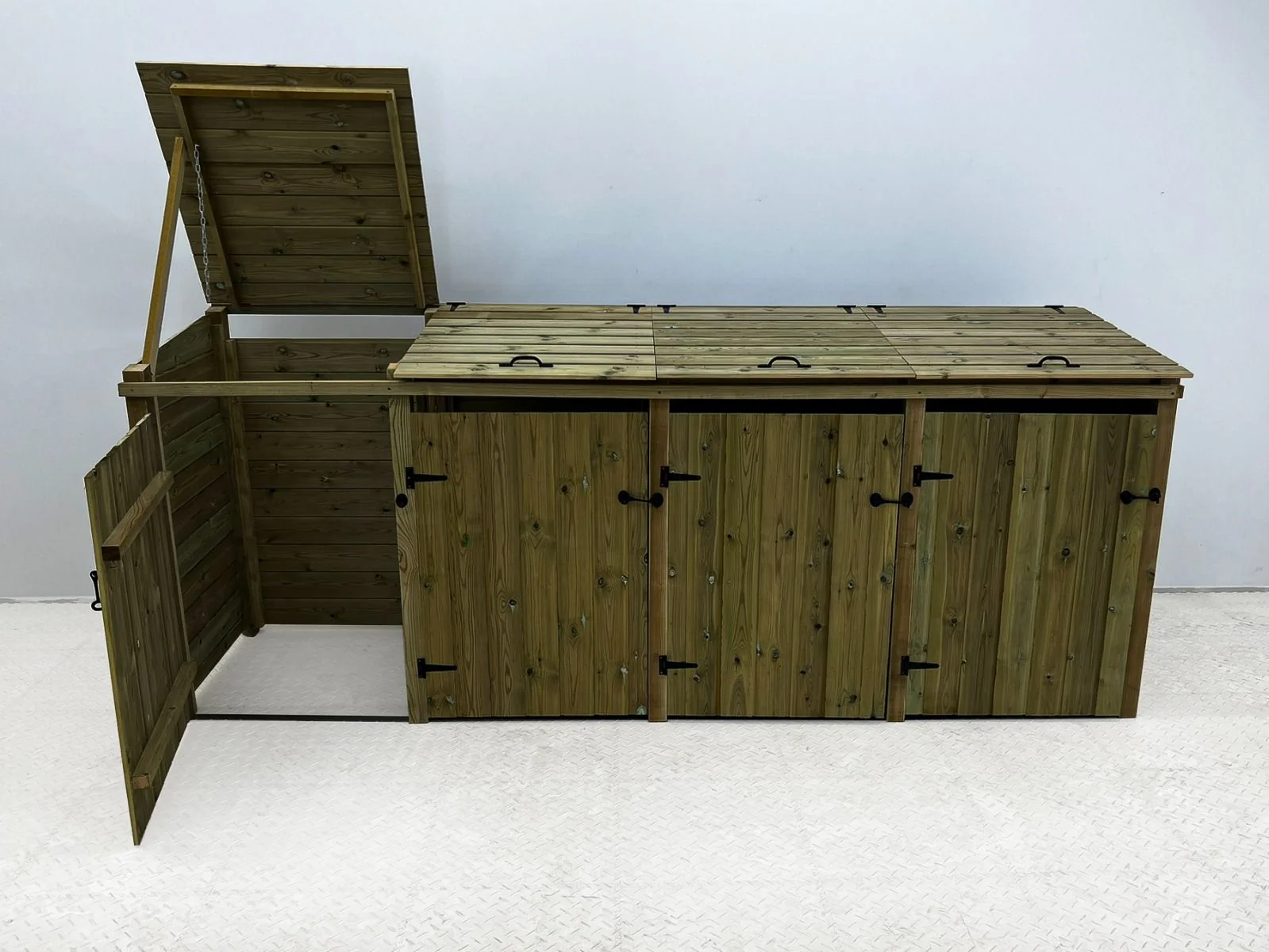 Premium Tongue and Groove Wooden Wheelie Bin Store - Image 6