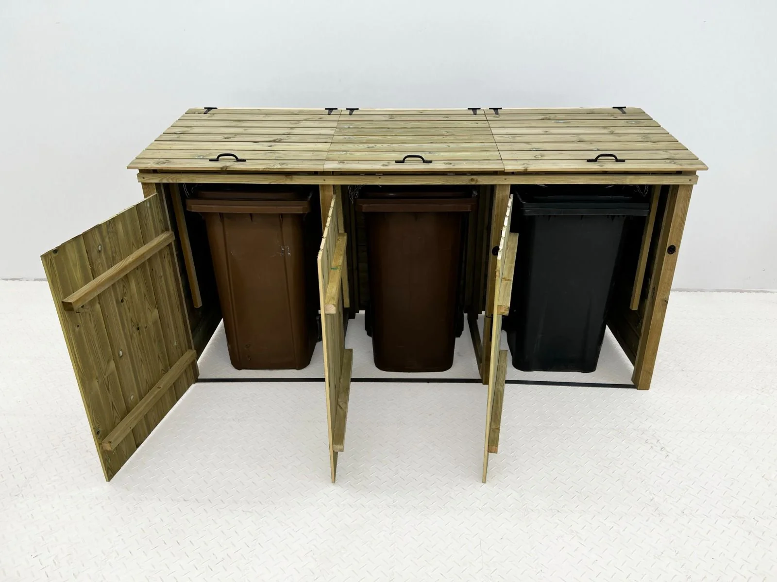 Premium Tongue and Groove Wooden Wheelie Bin Store - Image 8