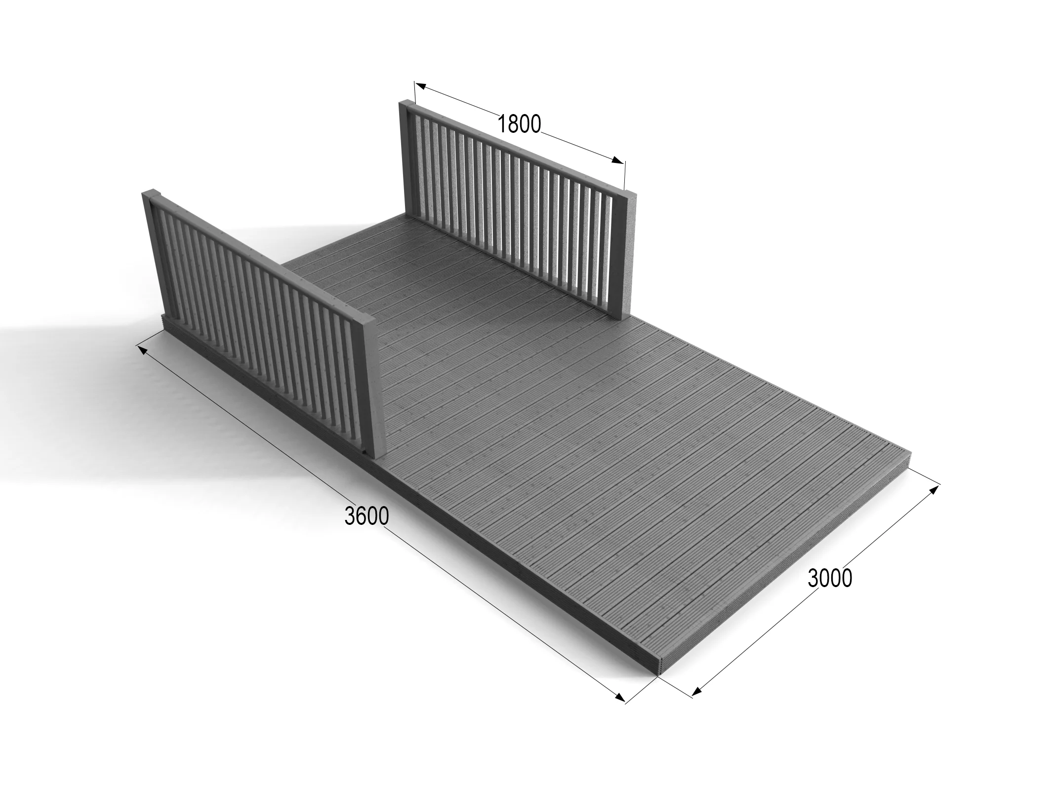 Rectangular Decking Kit With Balustrades V.1 - Image 11