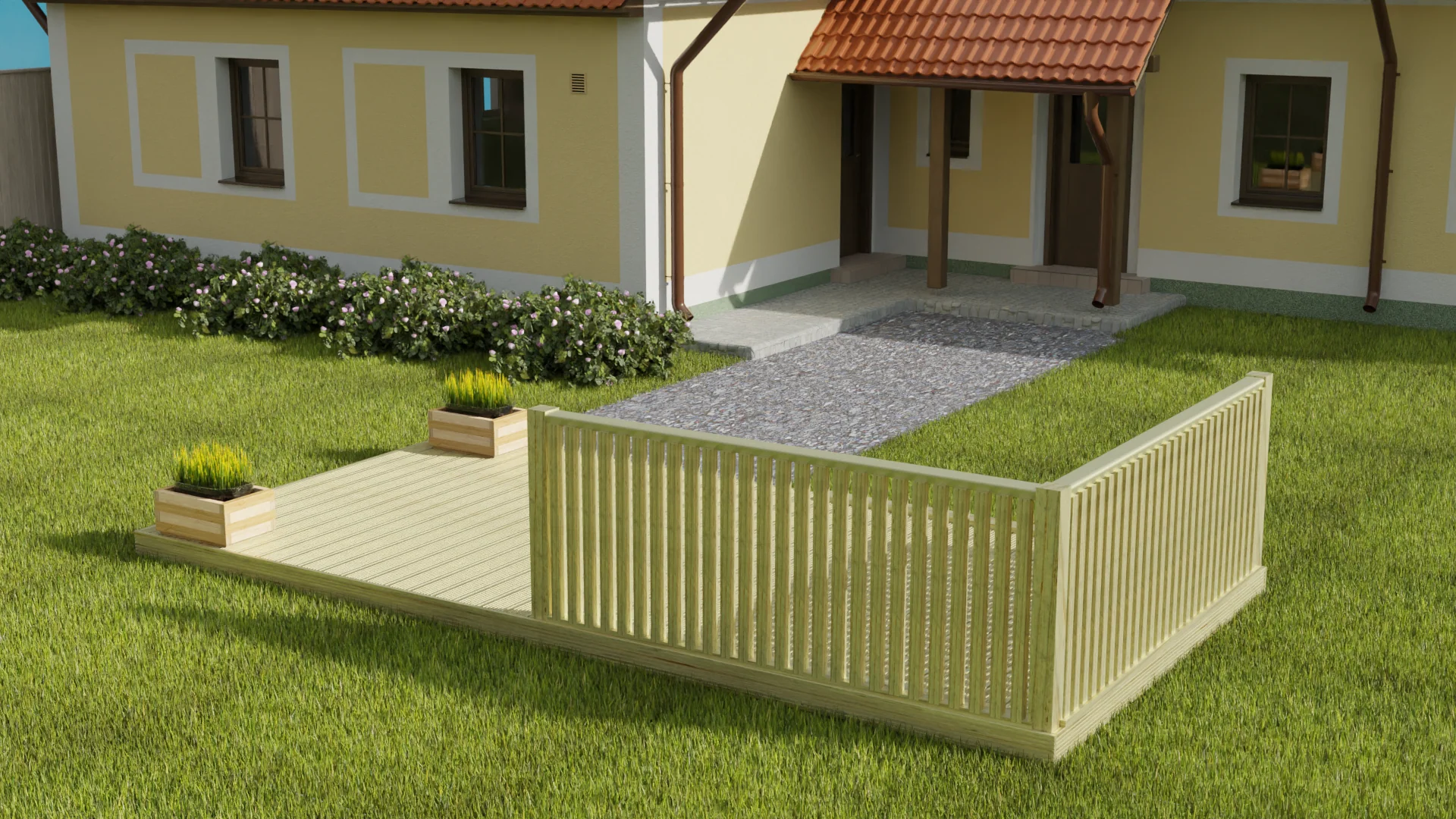 Rectangular Decking Kit With Balustrades V.2 - Image 2