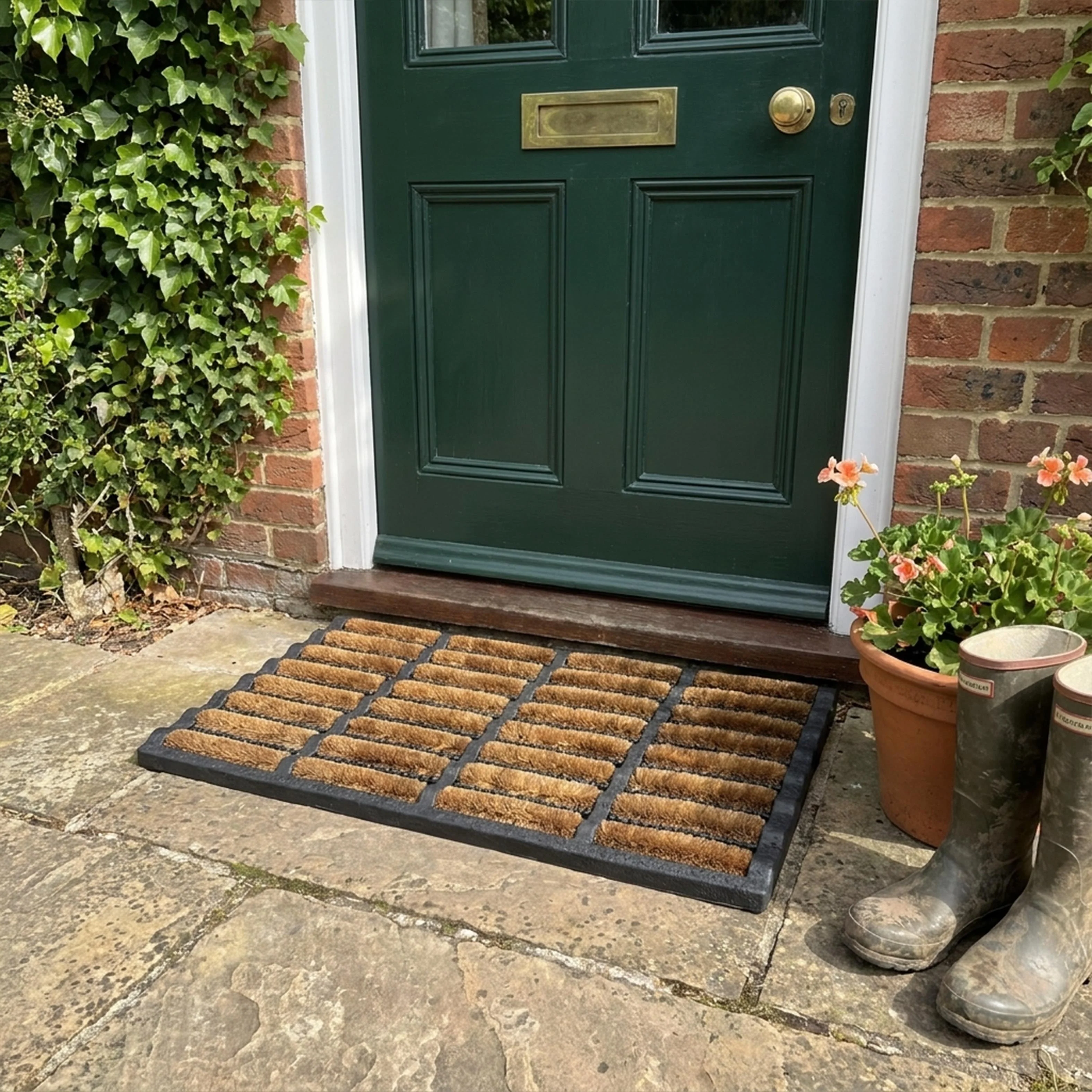 Rubber and Coir Scraper Door Mat 75cm X 45cm - Image 2
