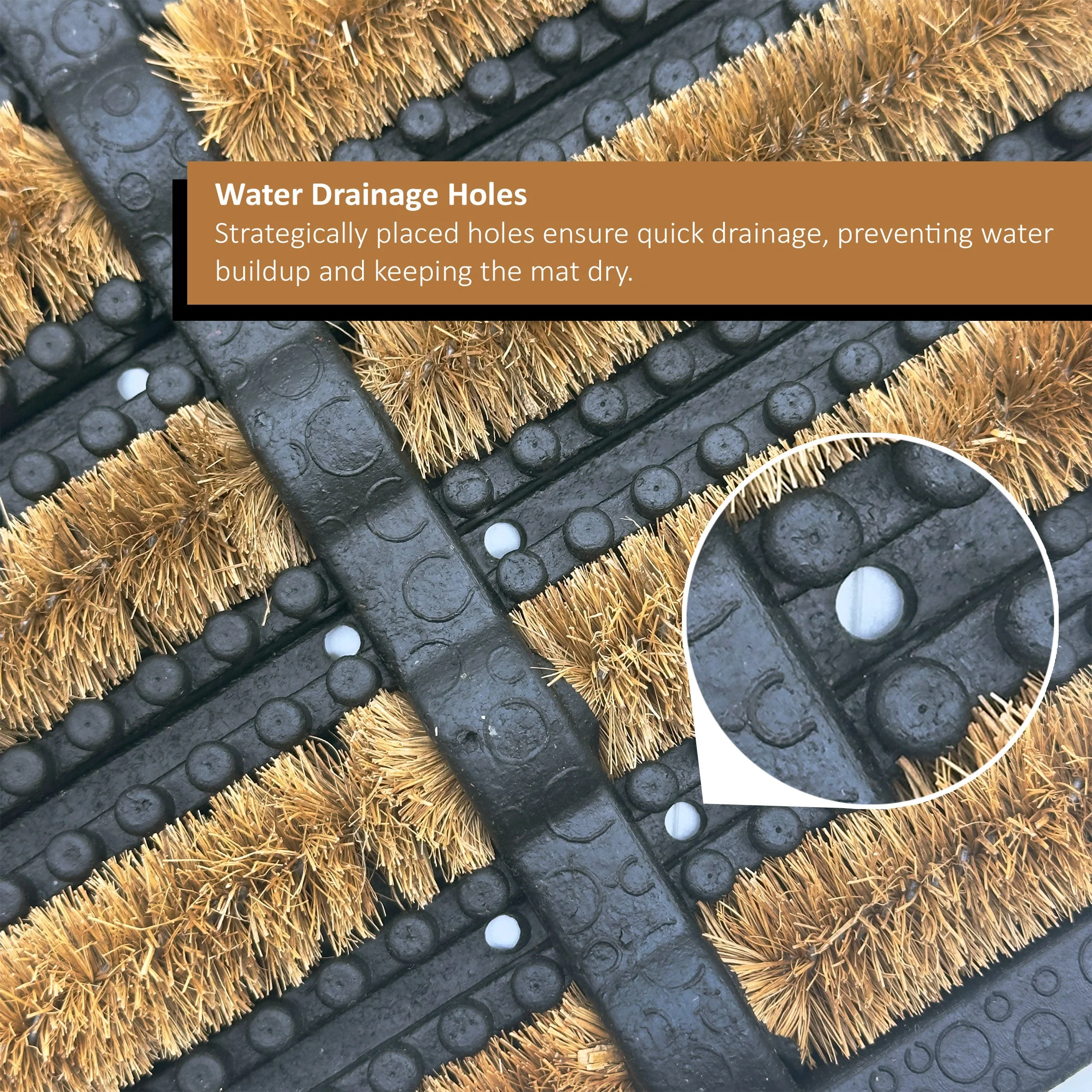 Rubber and Coir Scraper Door Mat 75cm X 45cm - Image 6