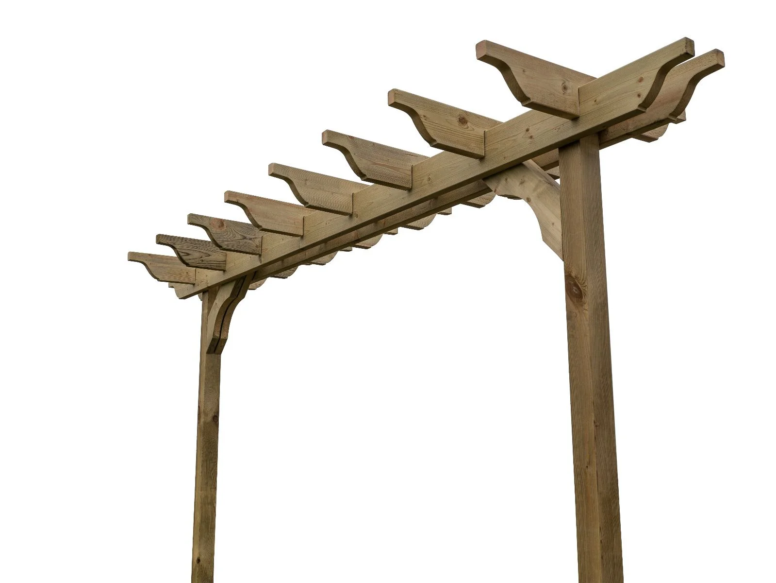 Sculpted Double Beam Pergola, Plant Climbing Arbour - Sculpted brace - Image 12