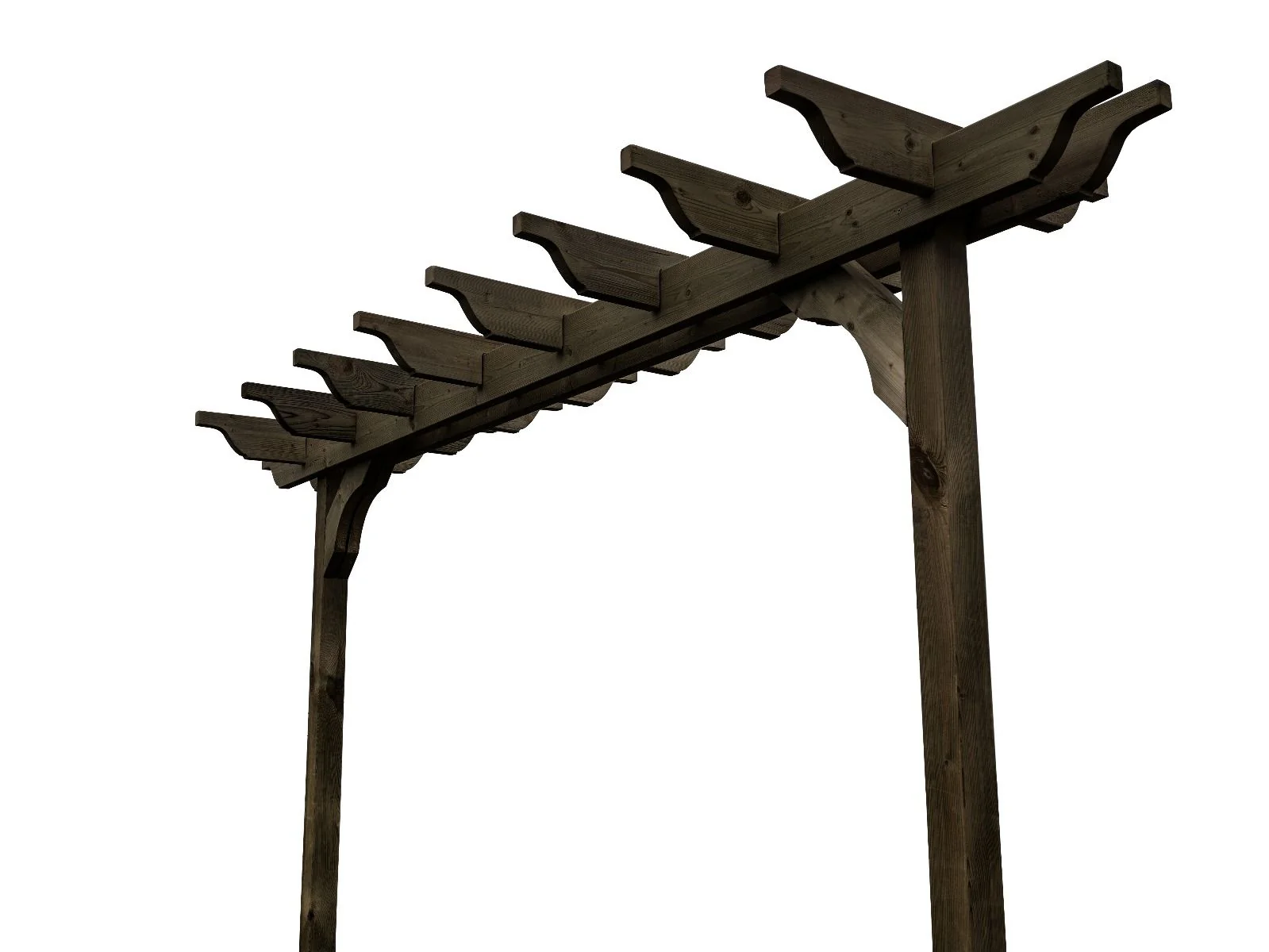 Sculpted Double Beam Pergola, Plant Climbing Arbour - Sculpted brace - Image 6
