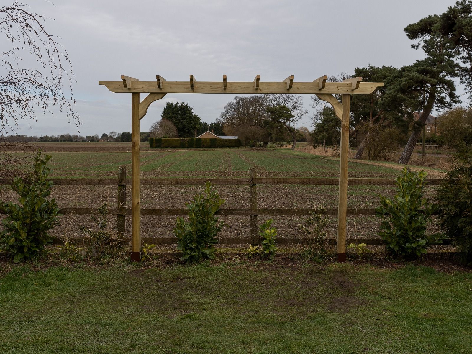Sculpted Double Beam Pergola, Plant Climbing Arbour - Sculpted brace - Image 8