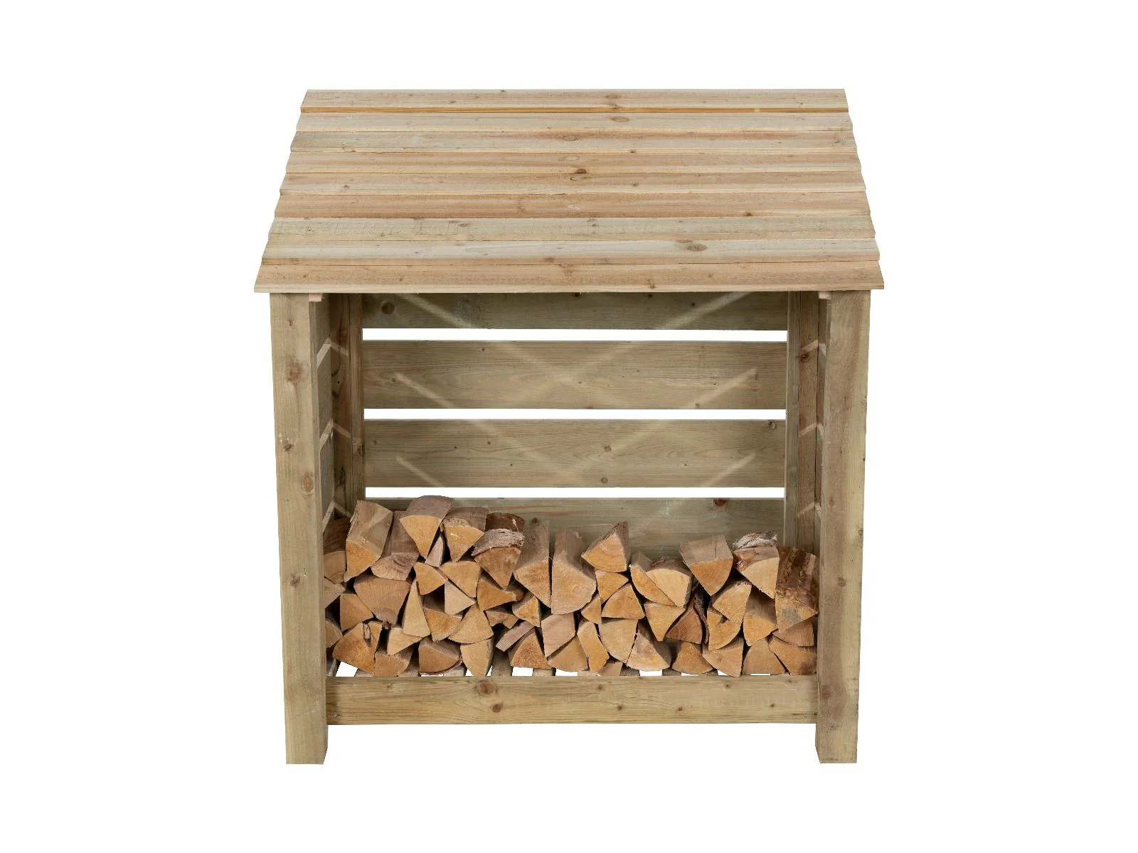 Slatted Wooden Log Store W-119cm, H-126cm Or 180cm, D-88cm - Image 4