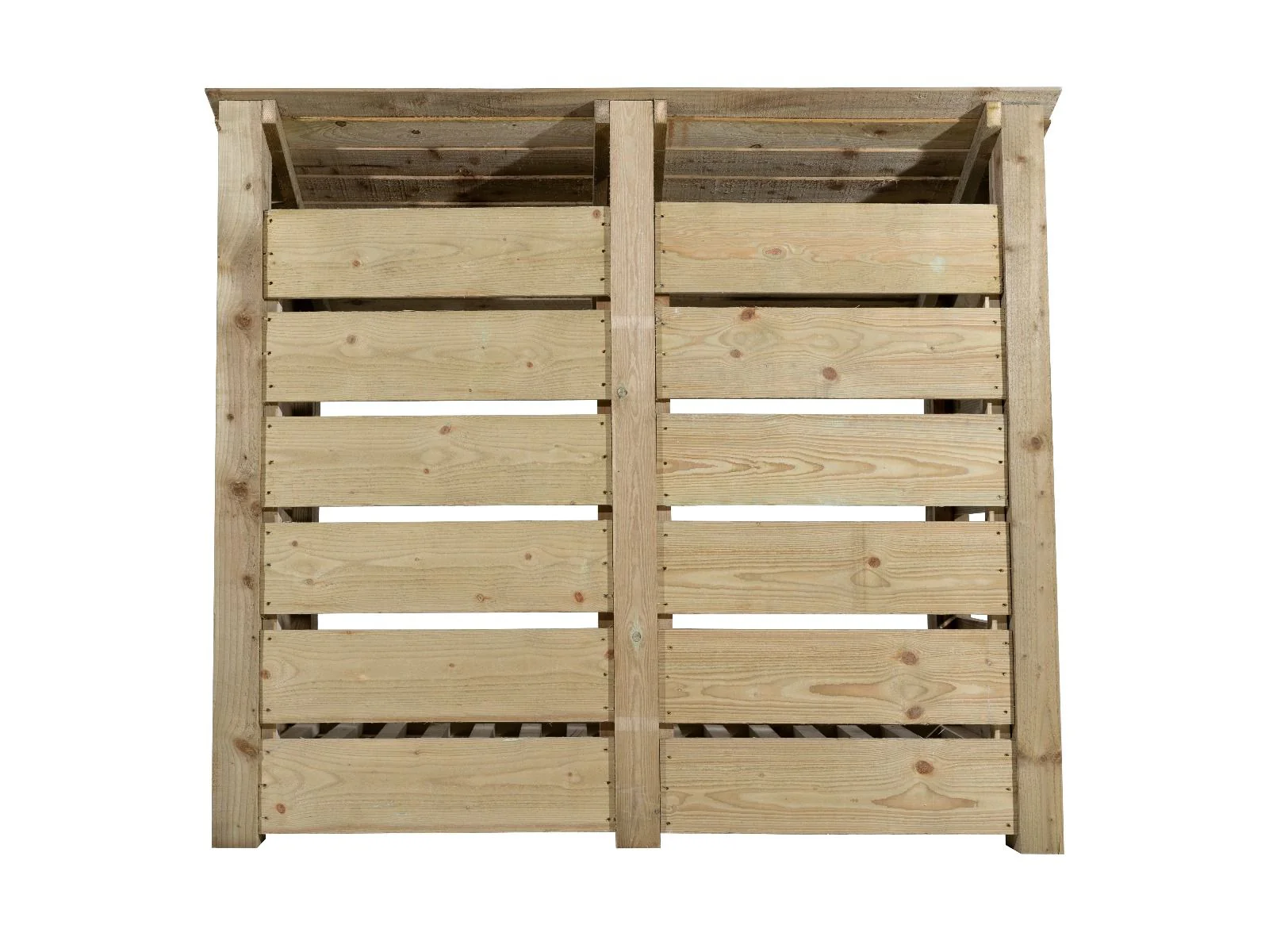 Slatted Wooden Log Store W-146cm, H-126cm Or 180cm, D-88cm - Image 4