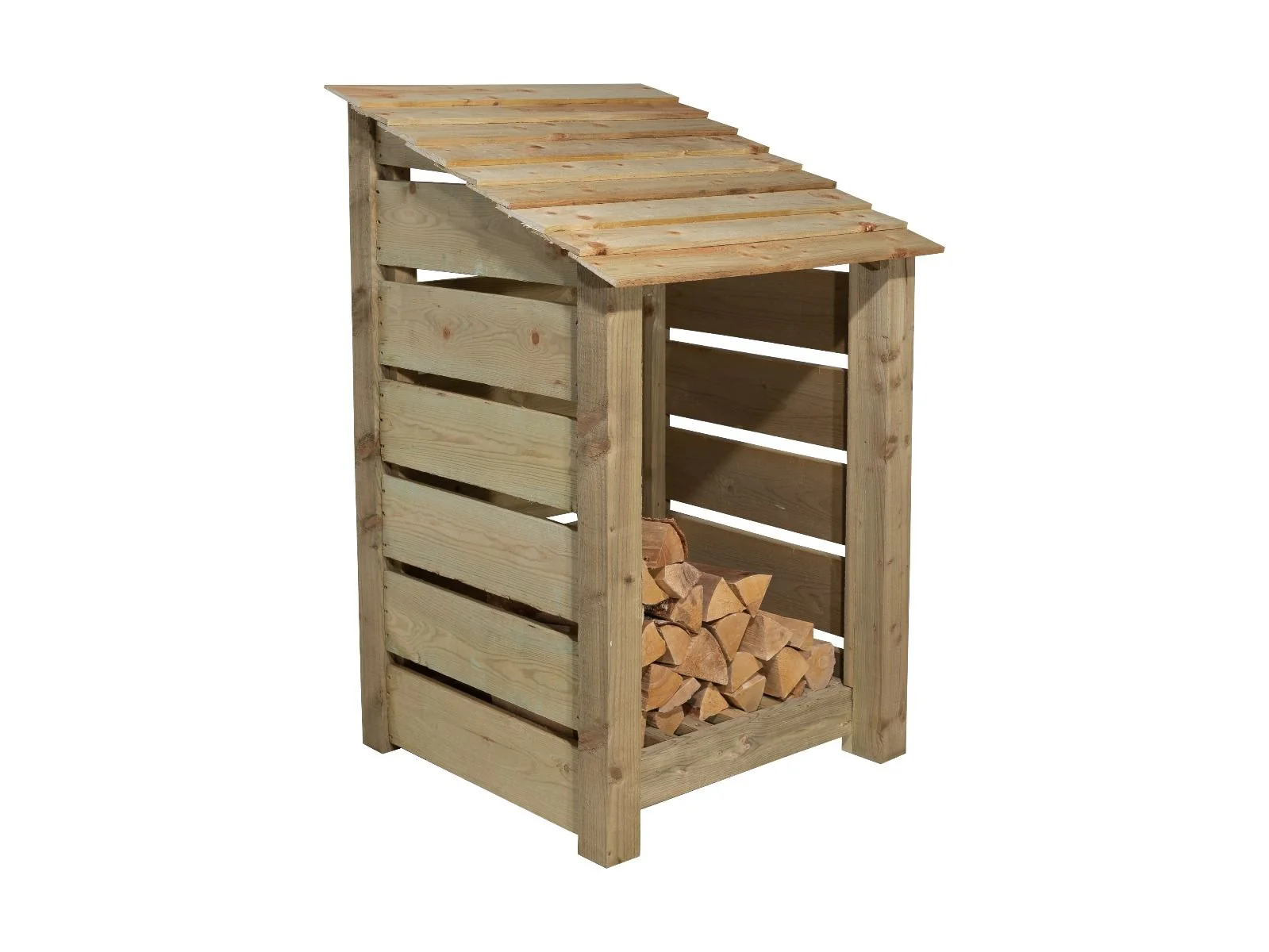 Slatted wooden log store W-79cm, H-126cm or 180cm, D-88cm - Image 7