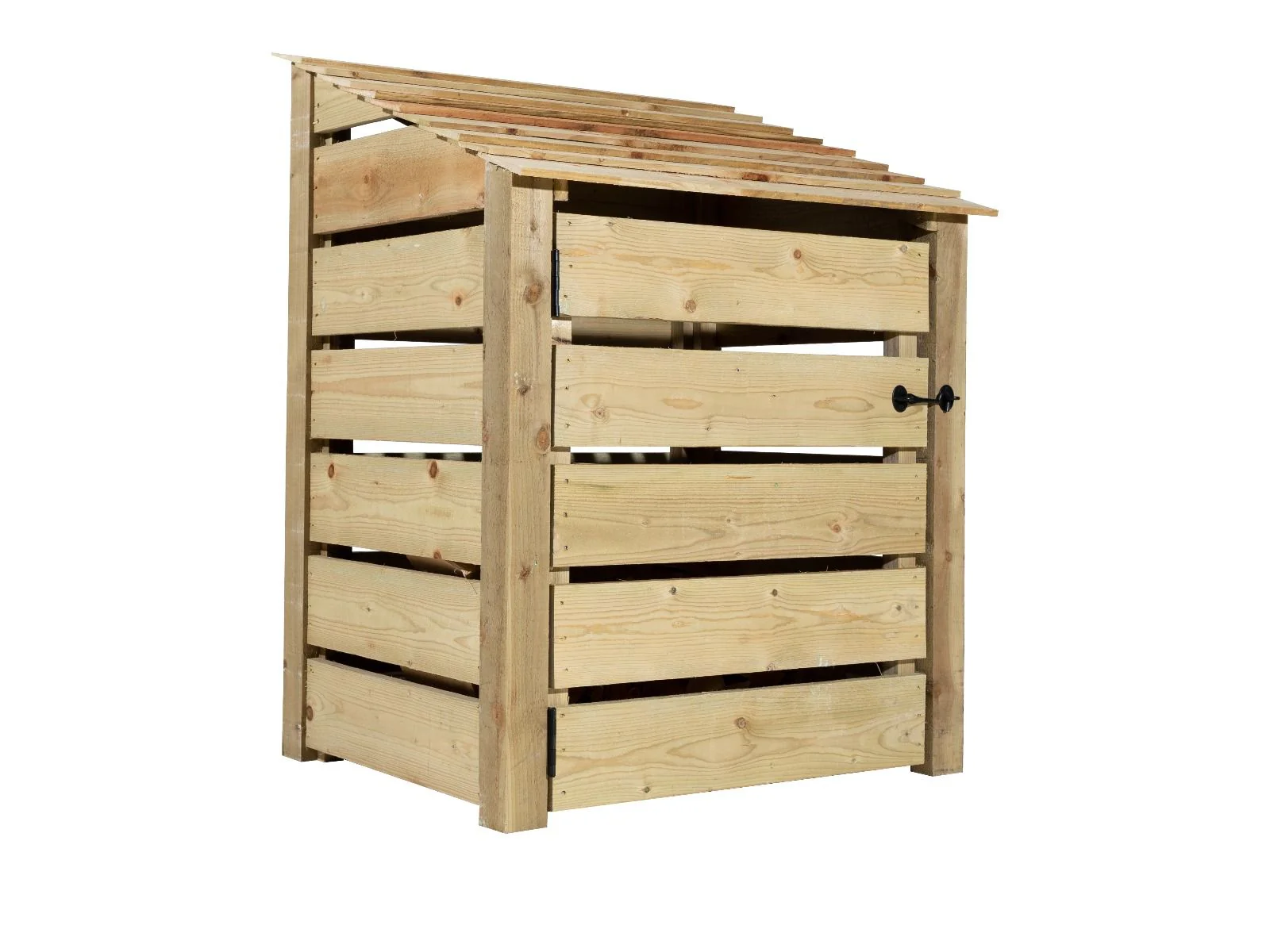 Slatted Wooden Log Store with Door W-99cm, H-126cm Or 180cm, D-88cm - Image 4