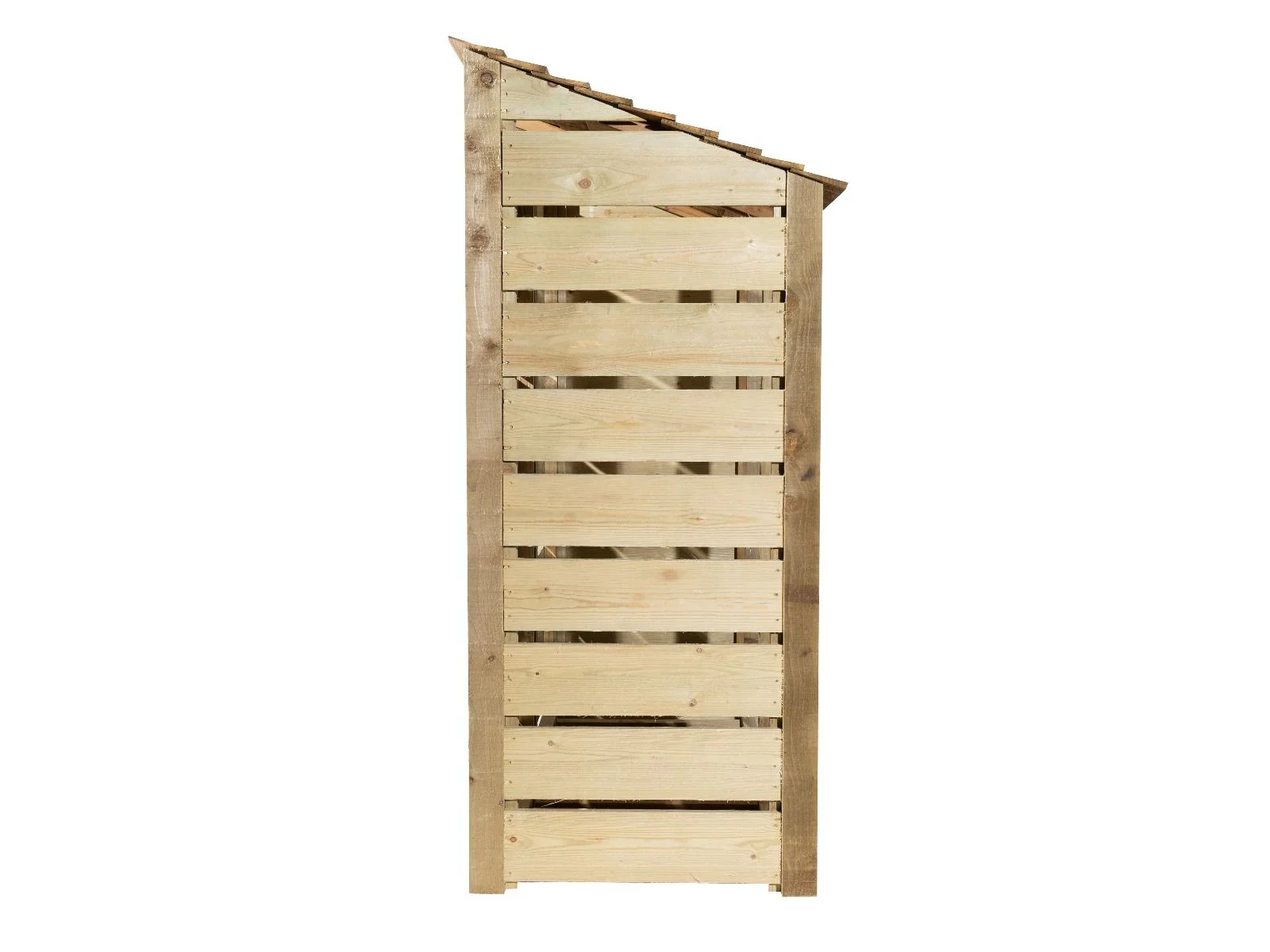 Slatted Wooden Log Store with Doors And Shelf W-187cm, H-126cm or 180cm, D-88cm - Image 3