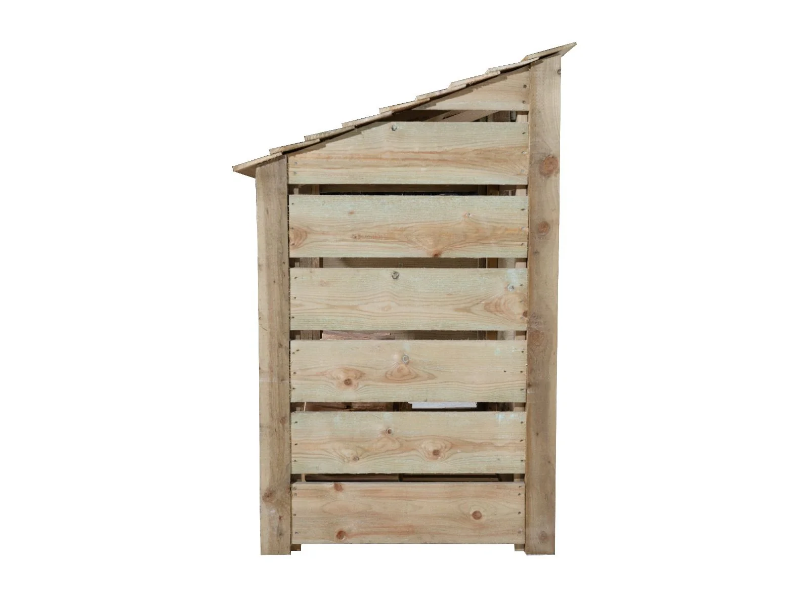 Slatted Wooden Log Store with Shelf W-119cm, H-126cm Or 180cm, D-88cm - Image 6