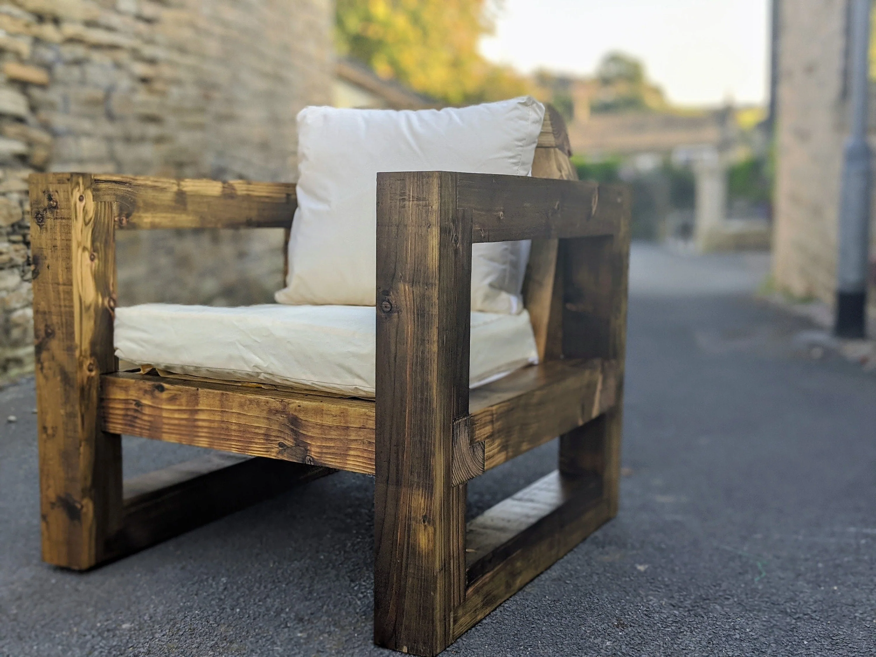 Solid Wood Garden Chair/Lounger - Image 2
