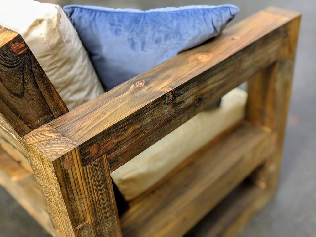 Solid Wood Garden Sofa 3 seat with foot rest - Image 10