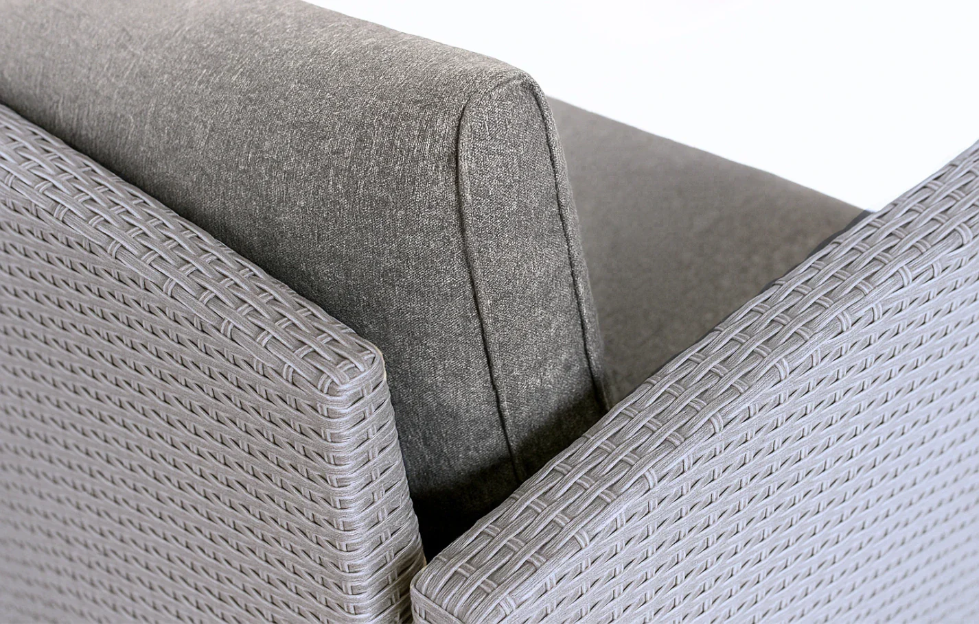 Stockholm 6 Seater Grey Rattan Garden Corner Dining Set - Image 4