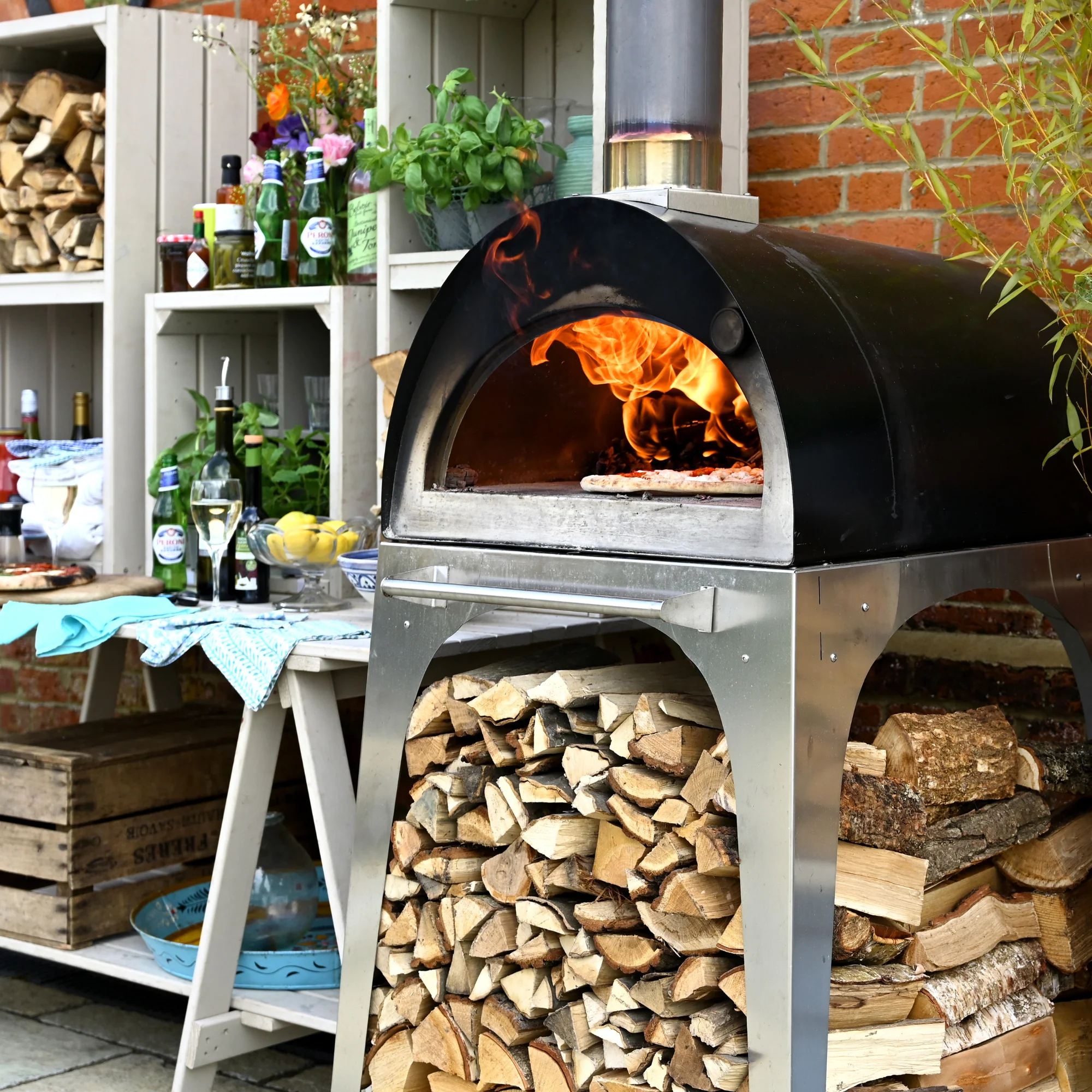 Super Thin Pizza Oven Starter Kit. Medium Pizza Oven Hardwood Logs, Kindling, Natural Firelighters and Matches - Image 4