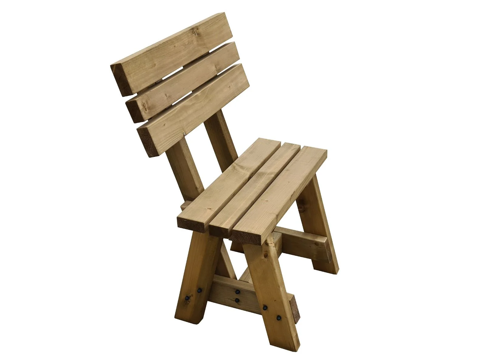 Victoria Garden Fence Bench with Backrest - Rustic Finish - Image 7