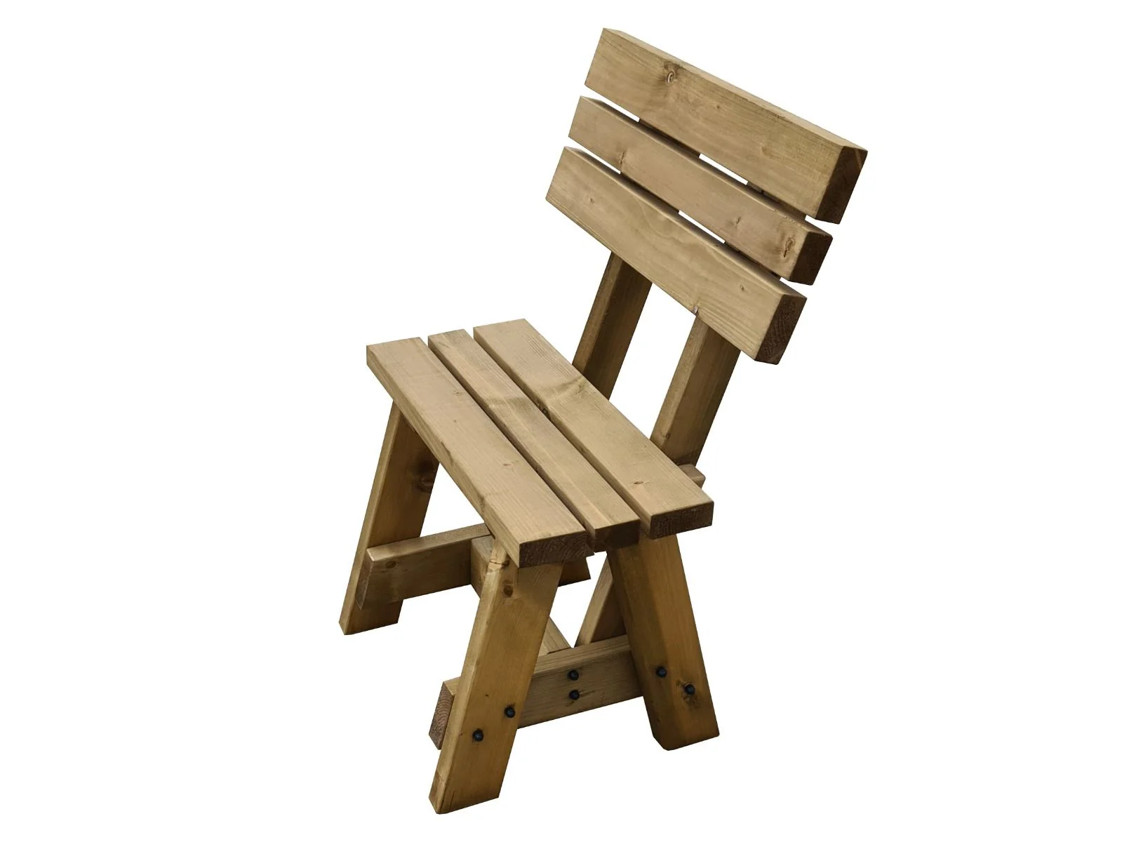 Victoria Garden Fence Bench with Backrest - Rustic Finish - Image 9