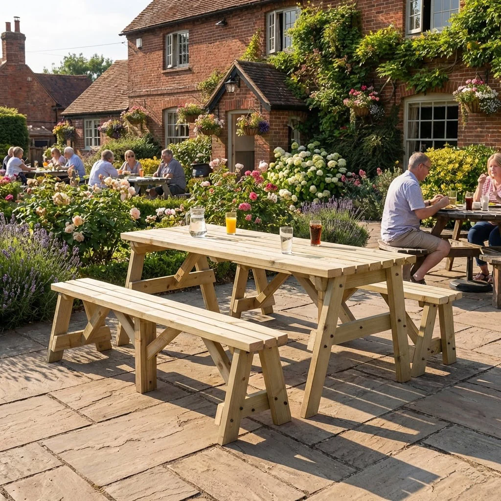 Victoria Picnic Table and Benches Set - Image 7