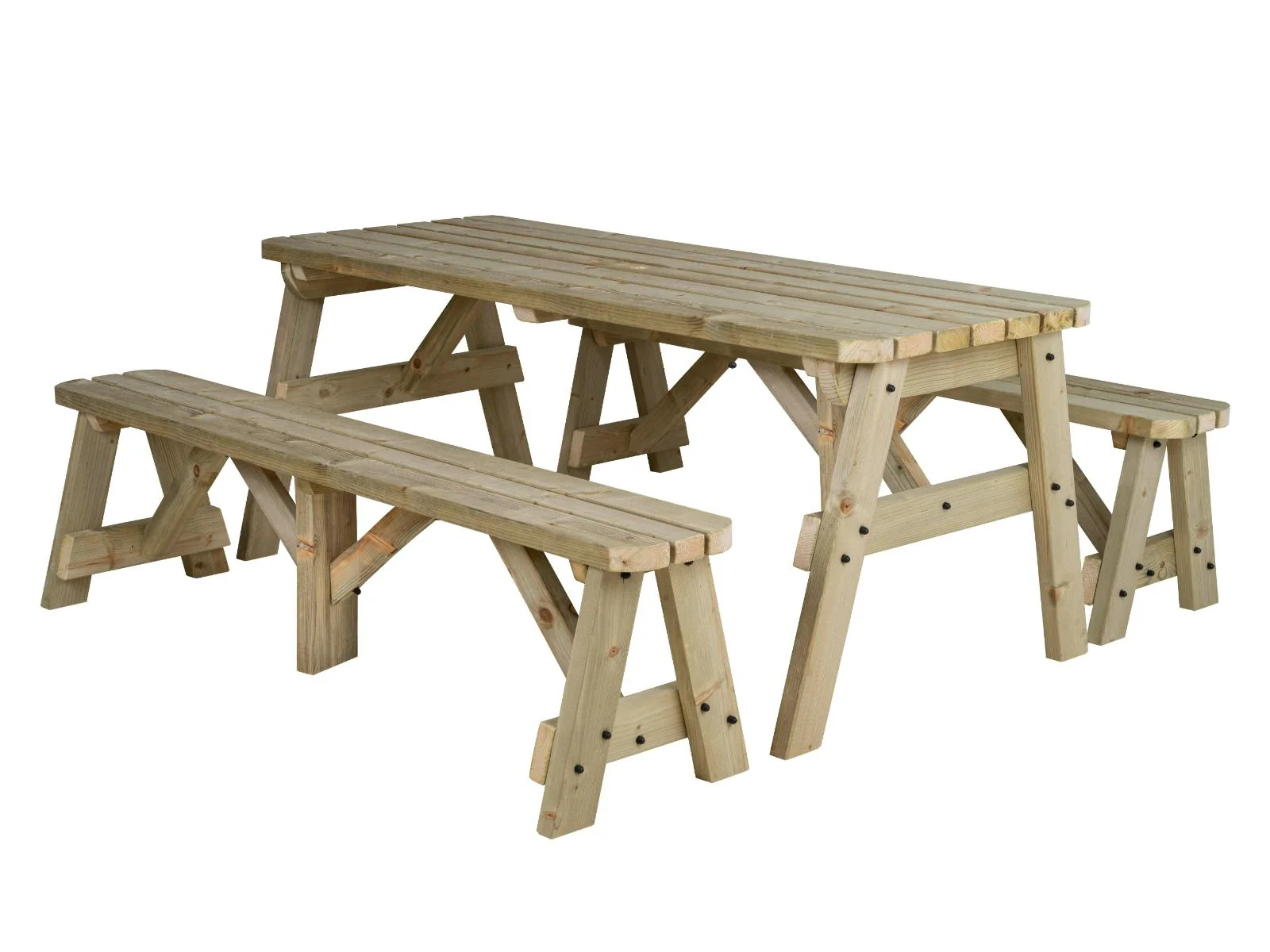 Victoria Rounded Picnic Table and Benches Set - Image 11