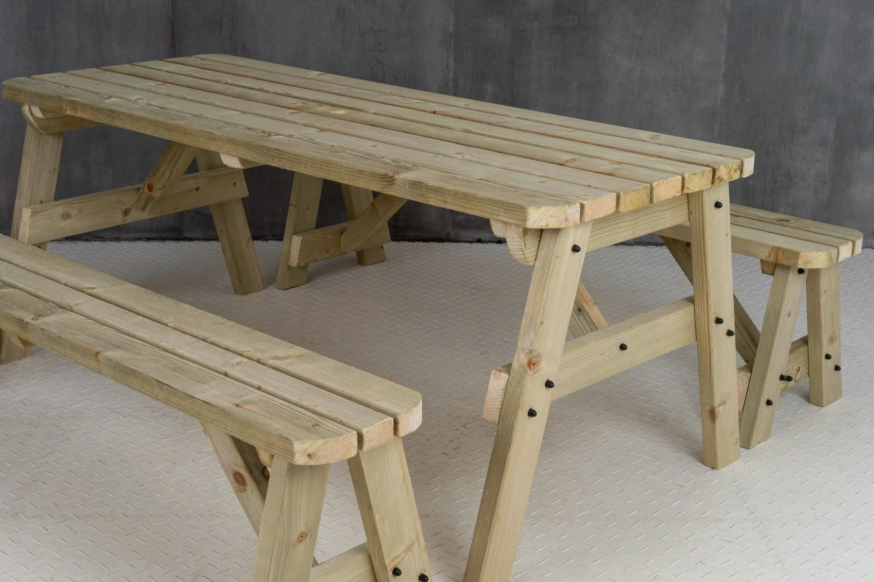 Victoria Rounded Picnic Table and Benches Set - Image 12