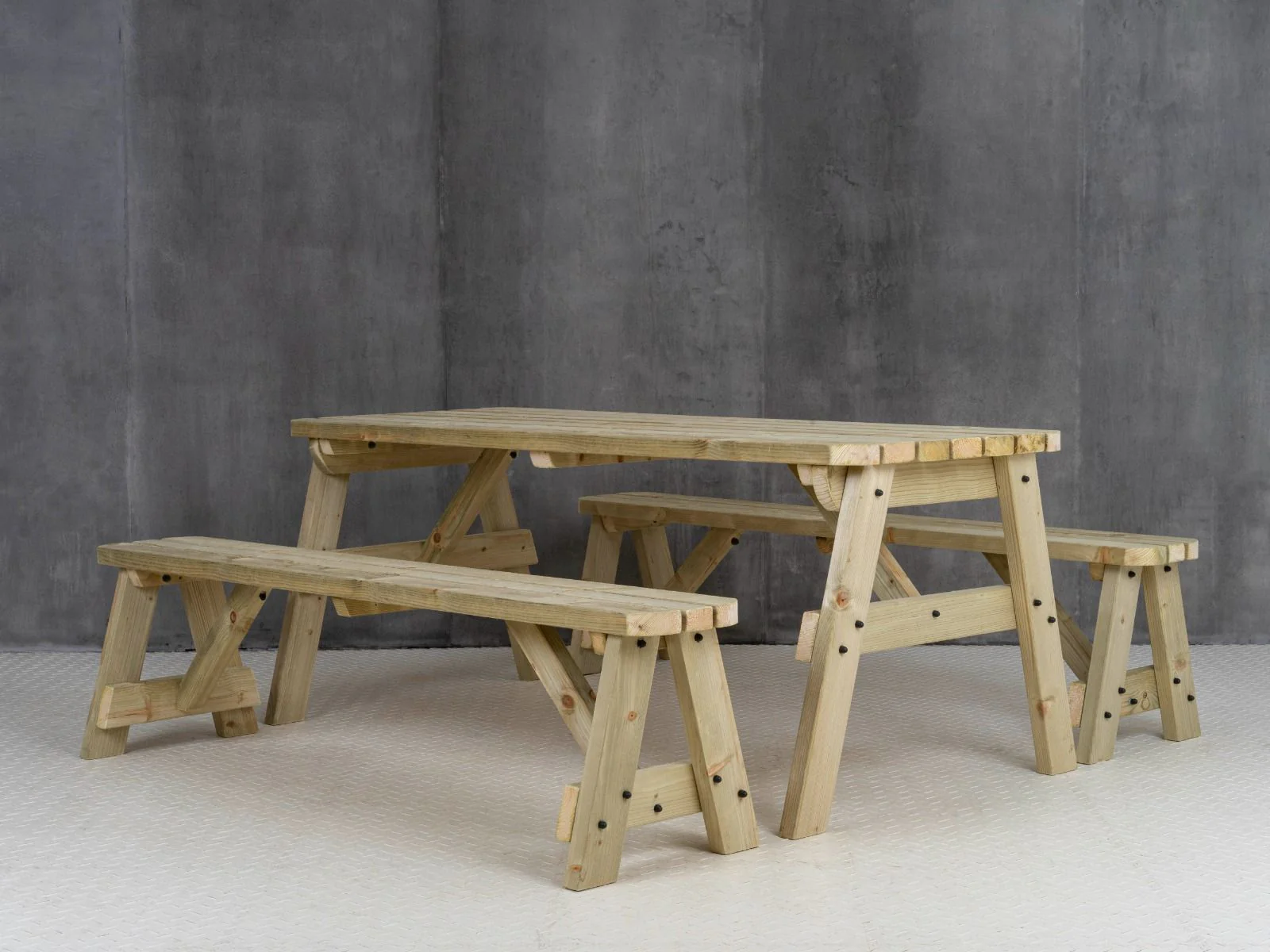 Victoria Rounded Picnic Table and Benches Set - Image 13