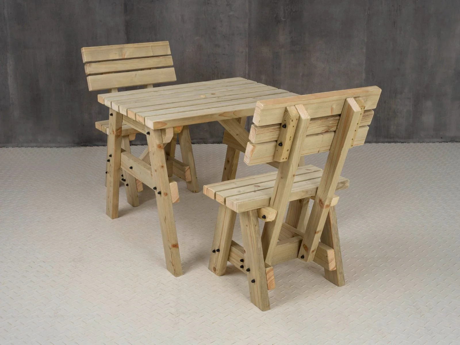 Victoria Space Saving Picnic Table and Benches Set With Backrest - Image 11