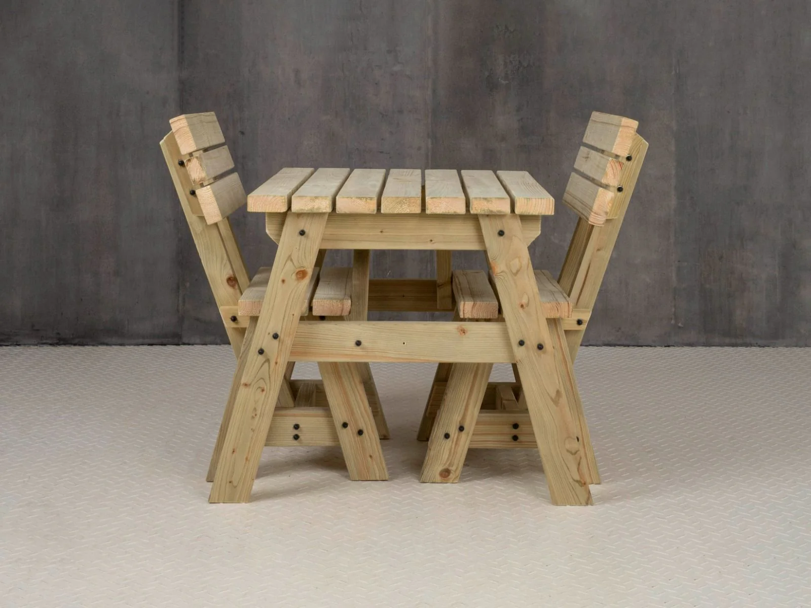 Victoria Space Saving Picnic Table and Benches Set With Backrest - Image 13