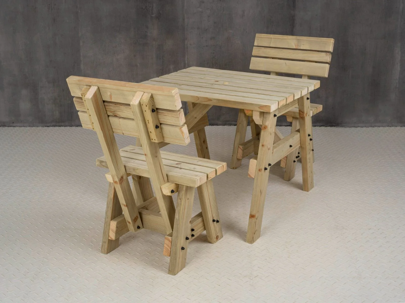 Victoria Space Saving Picnic Table and Benches Set With Backrest - Image 14
