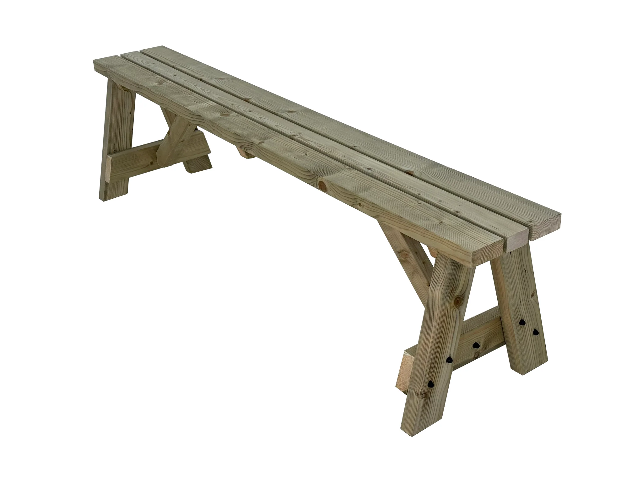 Victoria Wooden Garden Bench, Outdoor Fence Seat - Image 3