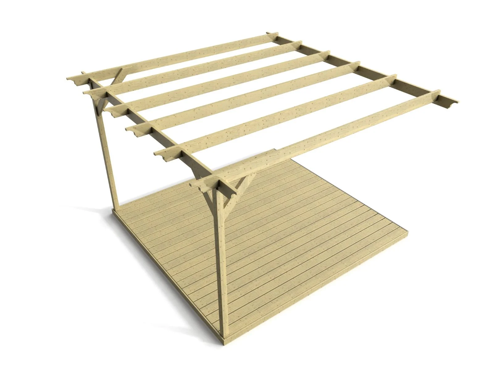 Wall Mounted Pergola and Decking Kit Champion Design - Image 3