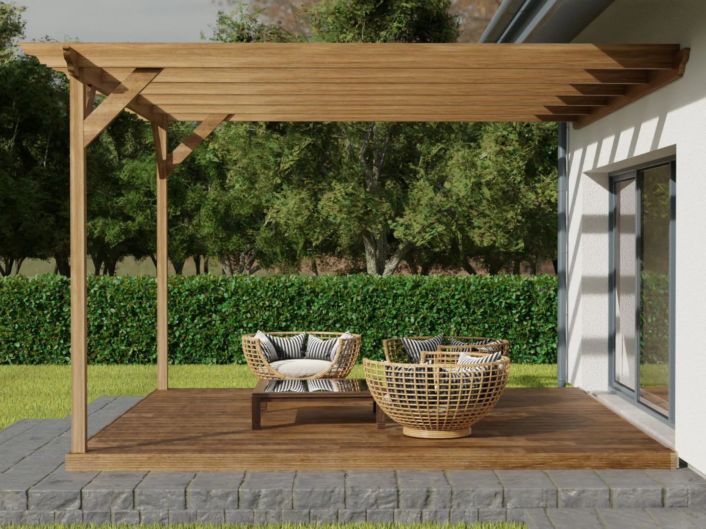 Wall Mounted Pergola and Decking Kit Disnasty Design - Image 8