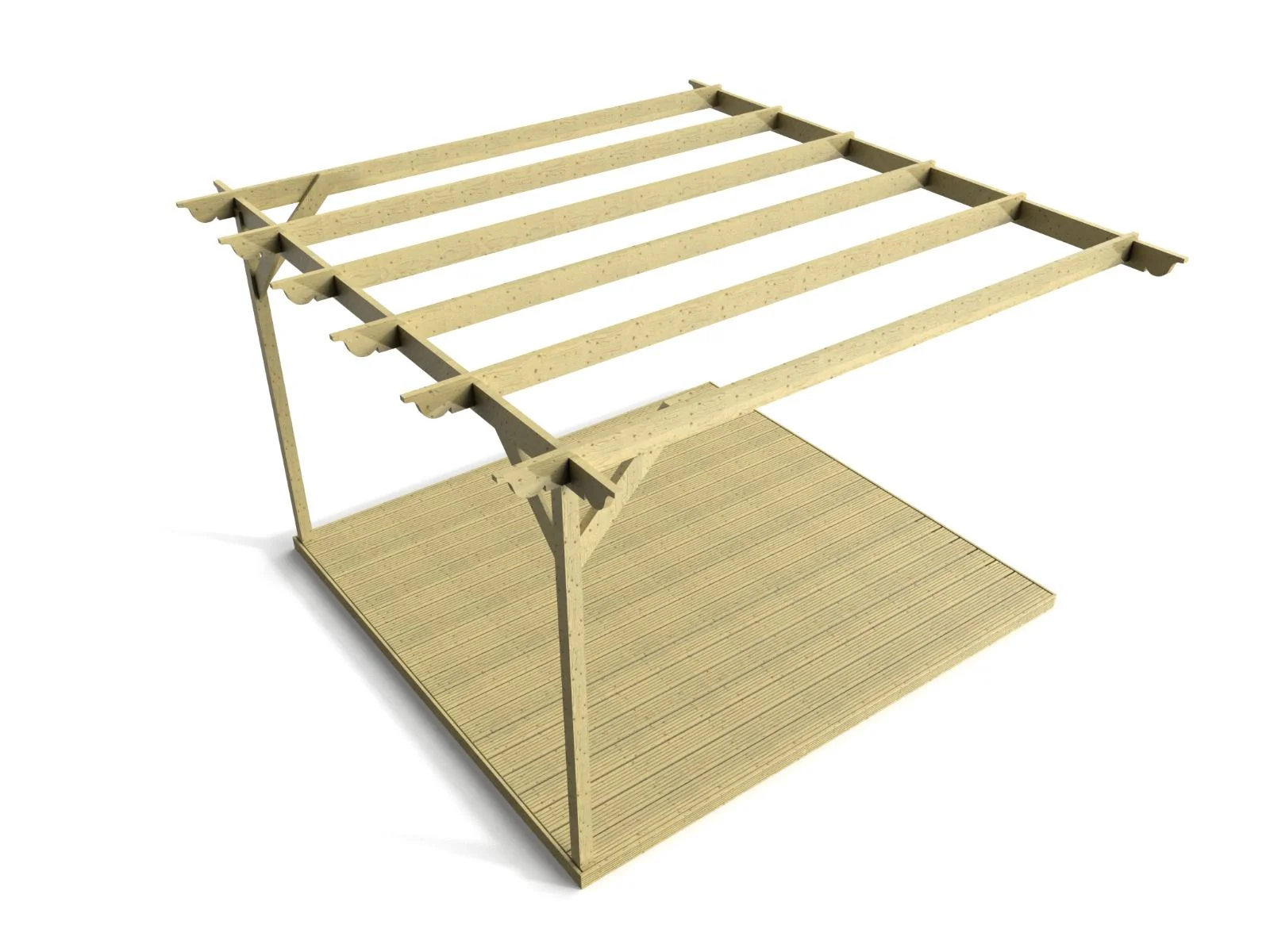 Wall Mounted Pergola and Decking Kit Ovolo Design - Image 4