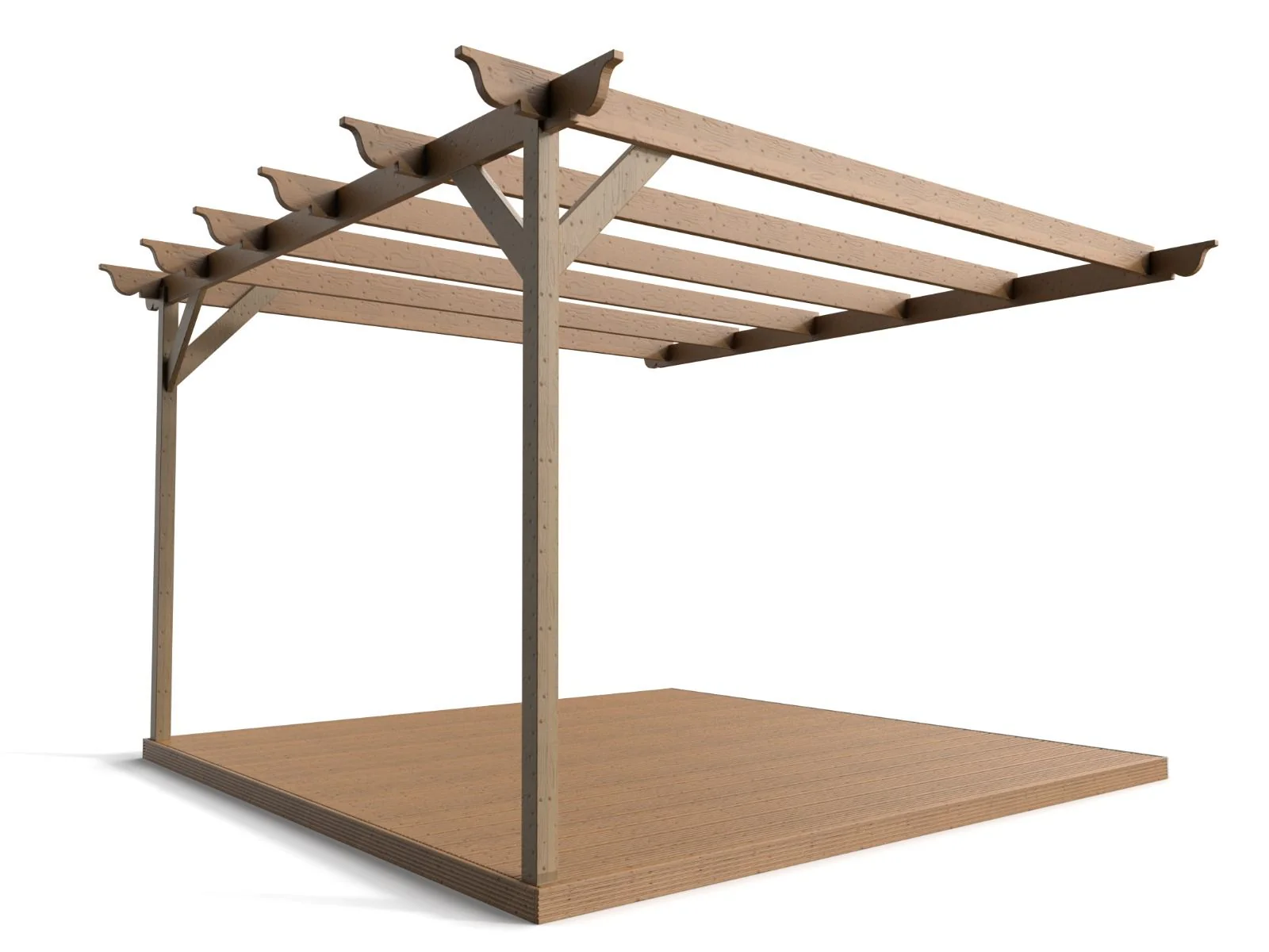 Wall Mounted Pergola and Decking Kit Ovolo Design - Image 5