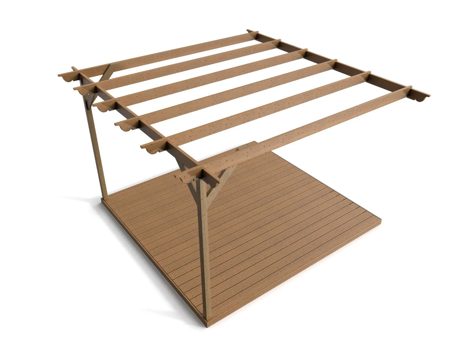 Wall Mounted Pergola and Decking Kit Ovolo Design - Image 6