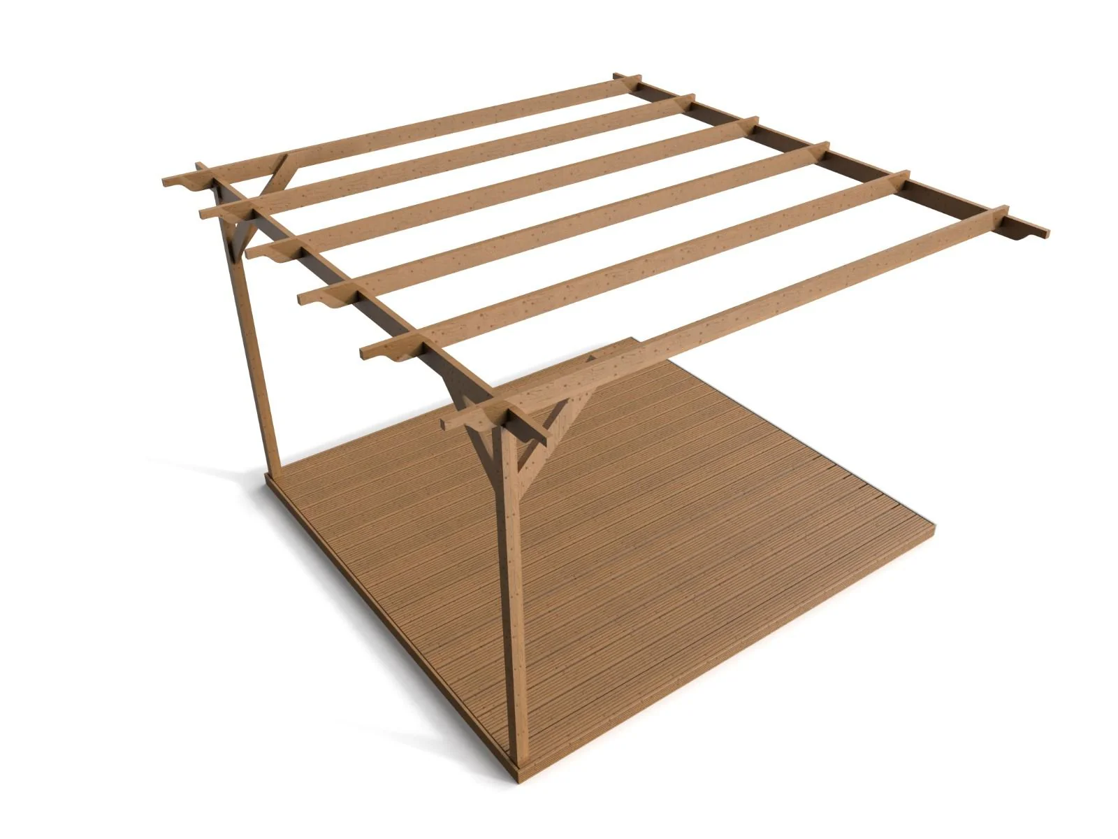 Wall Mounted Pergola and Decking Kit Sculpted Design - Image 6