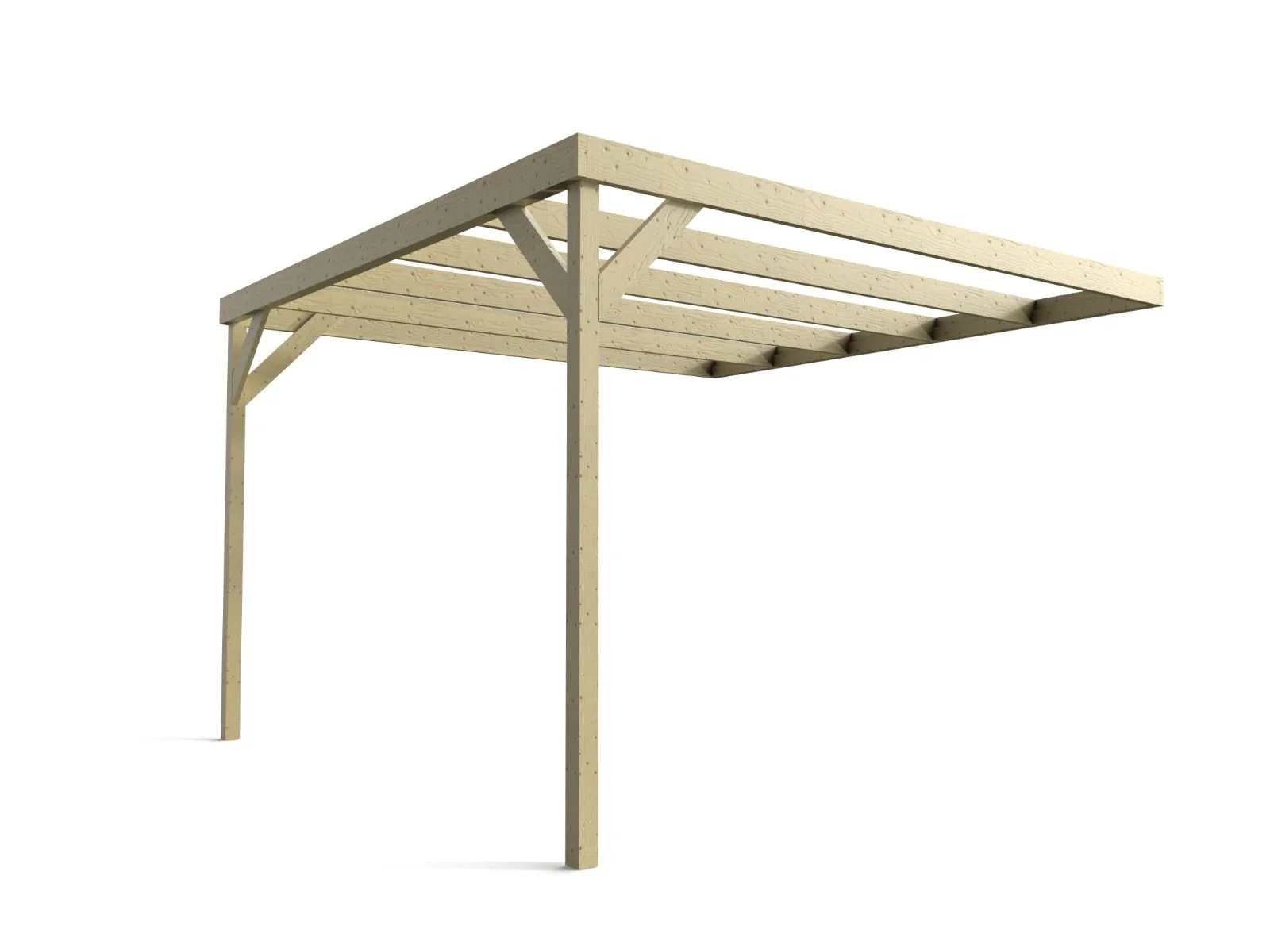 Wall-mounted Wooden Box Pergola Kit - Image 4
