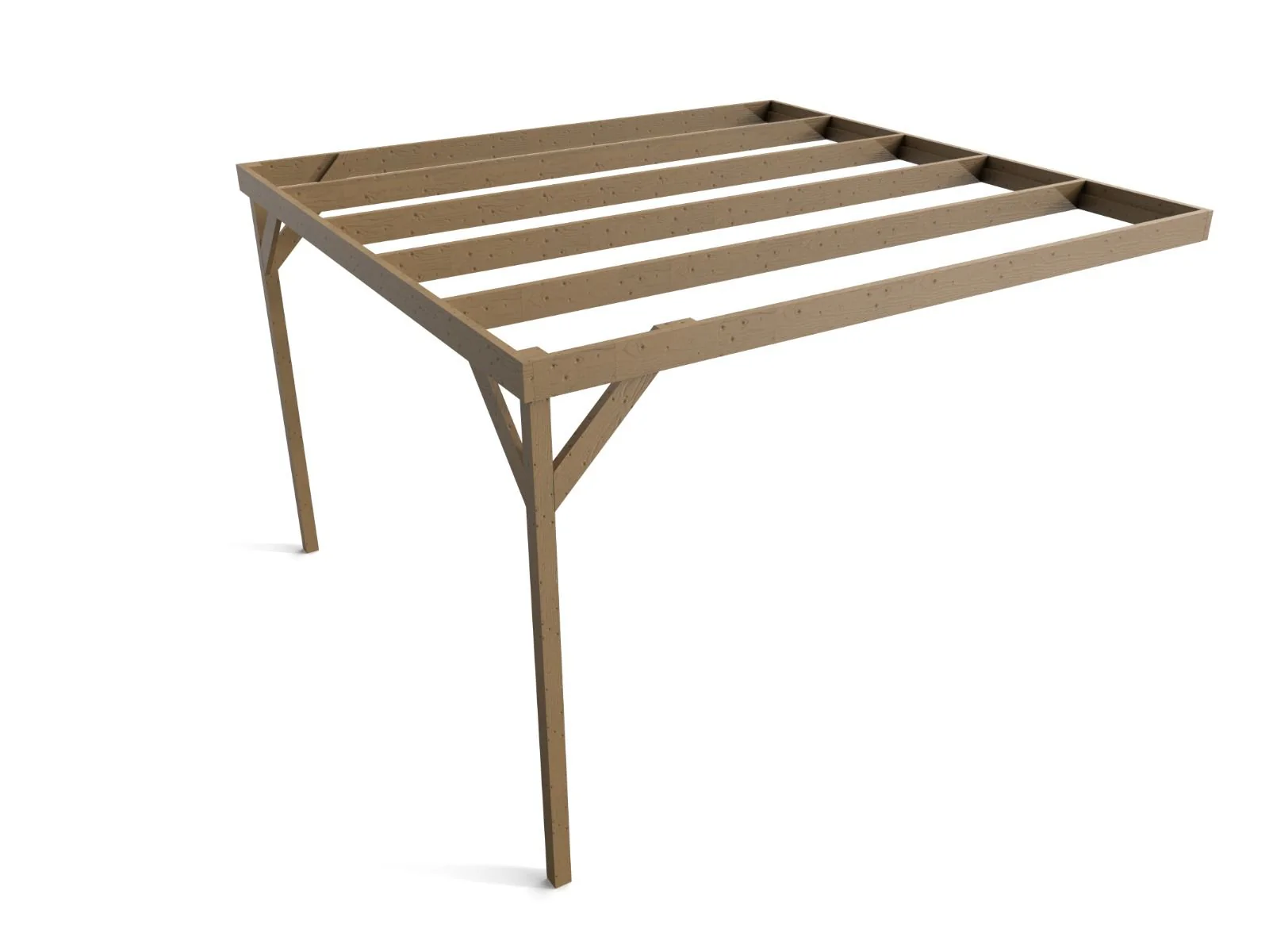 Wall-mounted Wooden Box Pergola Kit - Image 5