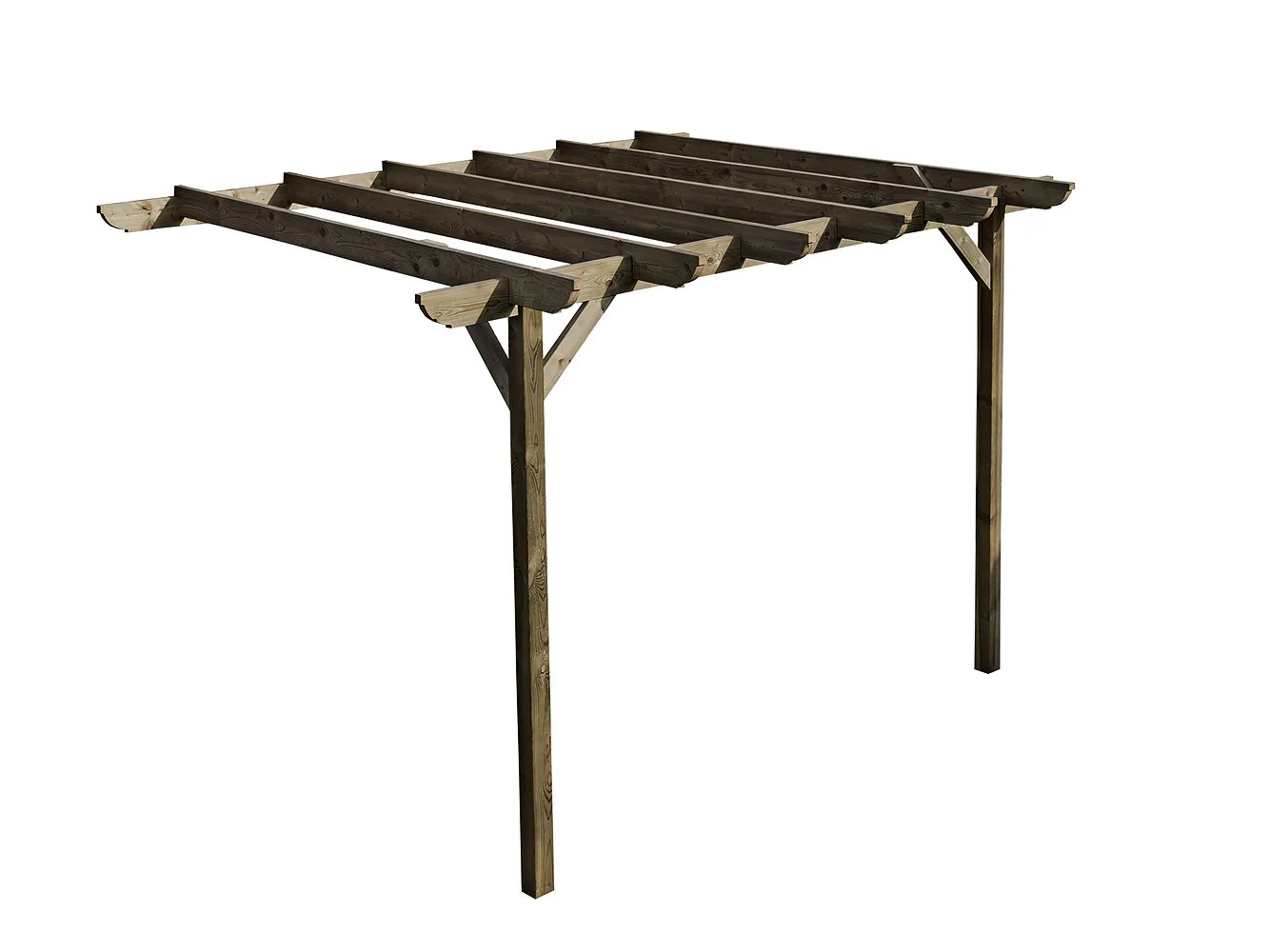 Wall Mounted Wooden Pergola Kit - Corbel Design - Image 6