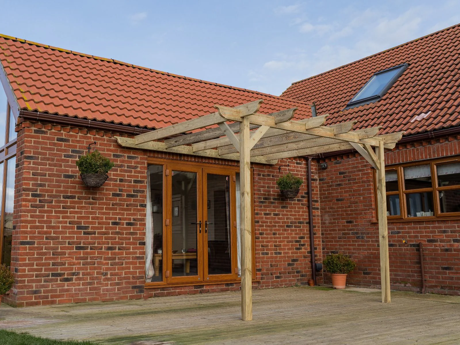 Wall Mounted Wooden Pergola Kit - Longhorn Design - Image 5