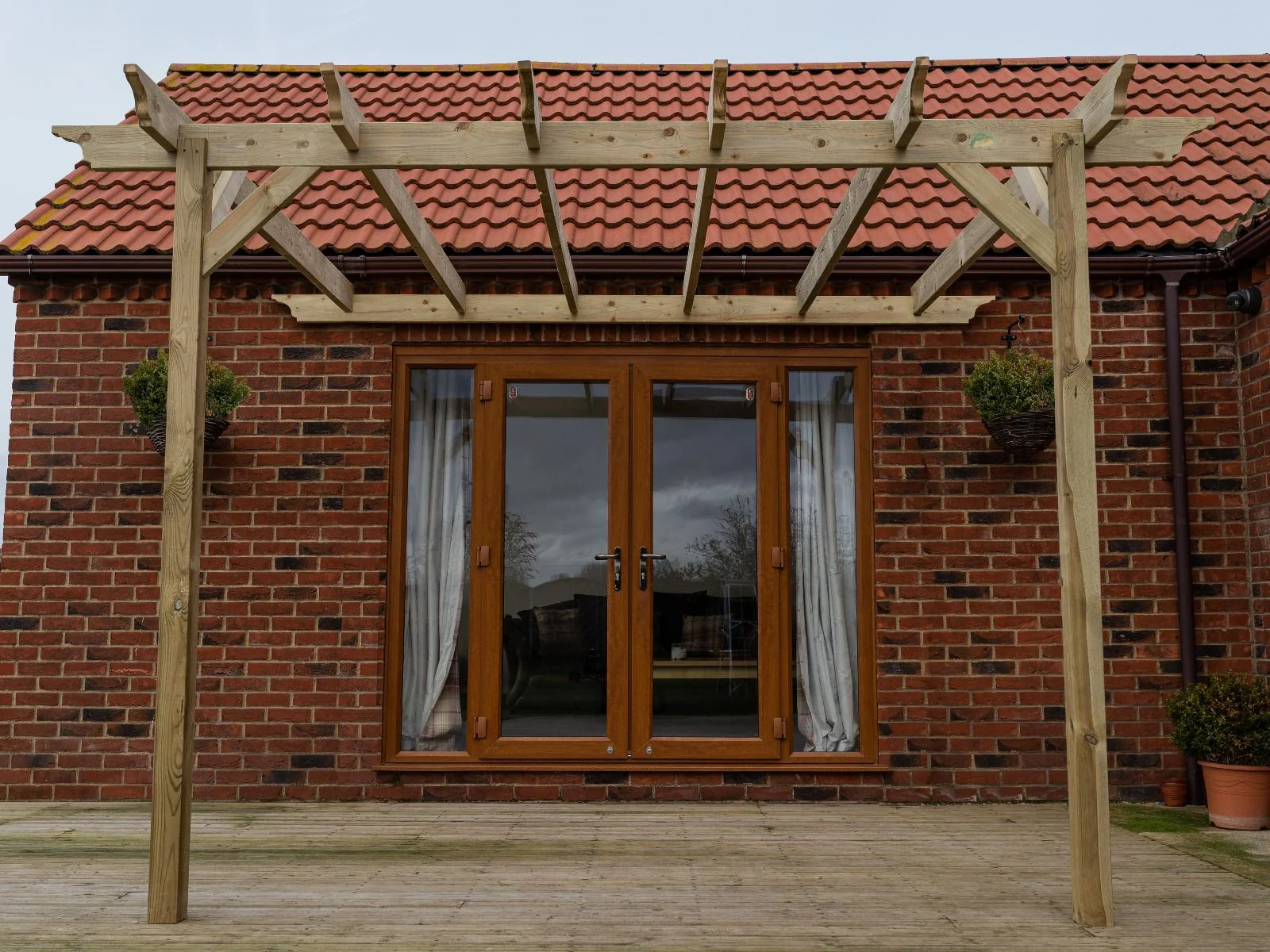 Wall Mounted Wooden Pergola Kit - Orchid Design - Image 4
