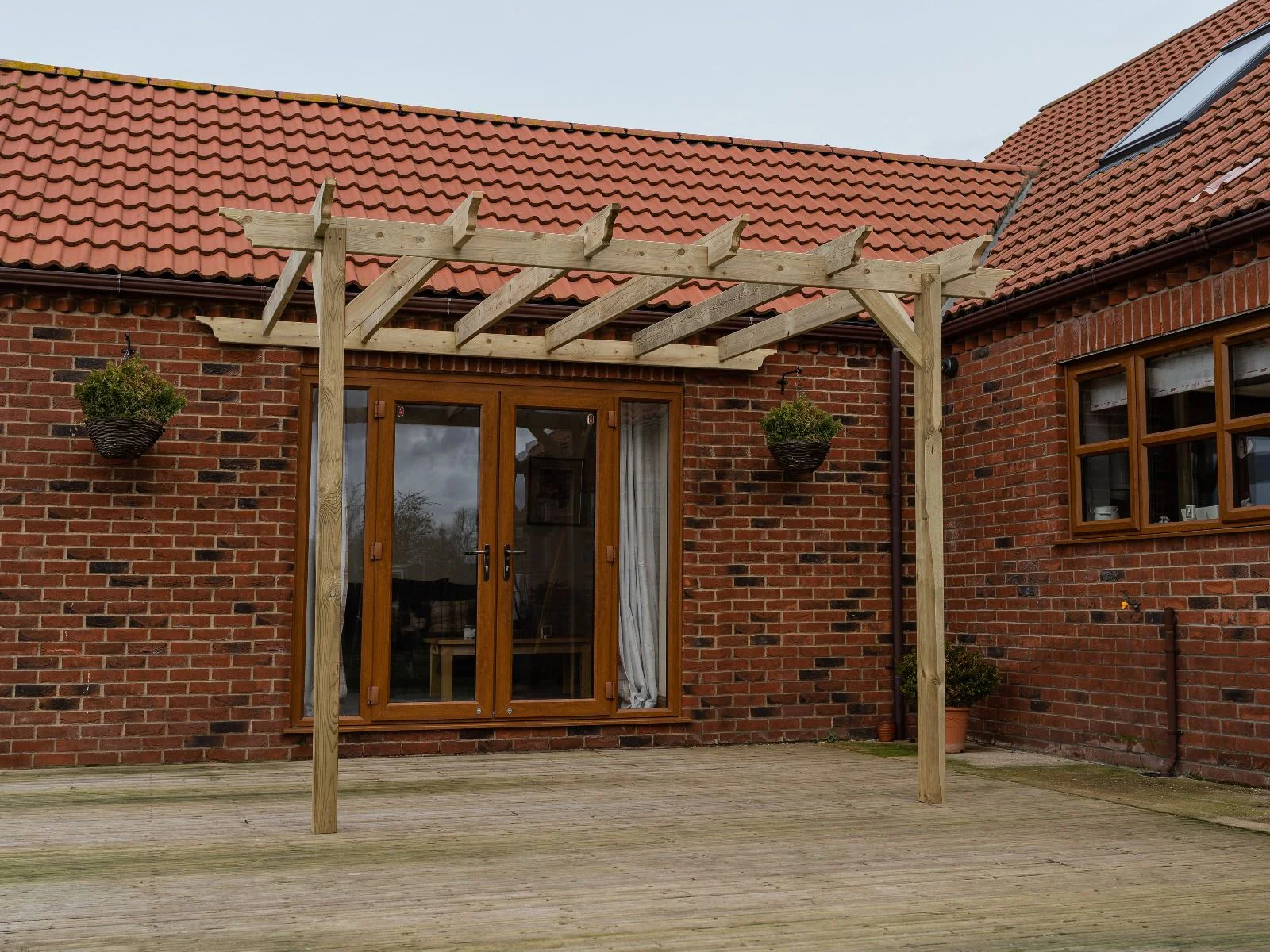 Wall Mounted Wooden Pergola Kit - Orchid Design - Image 6