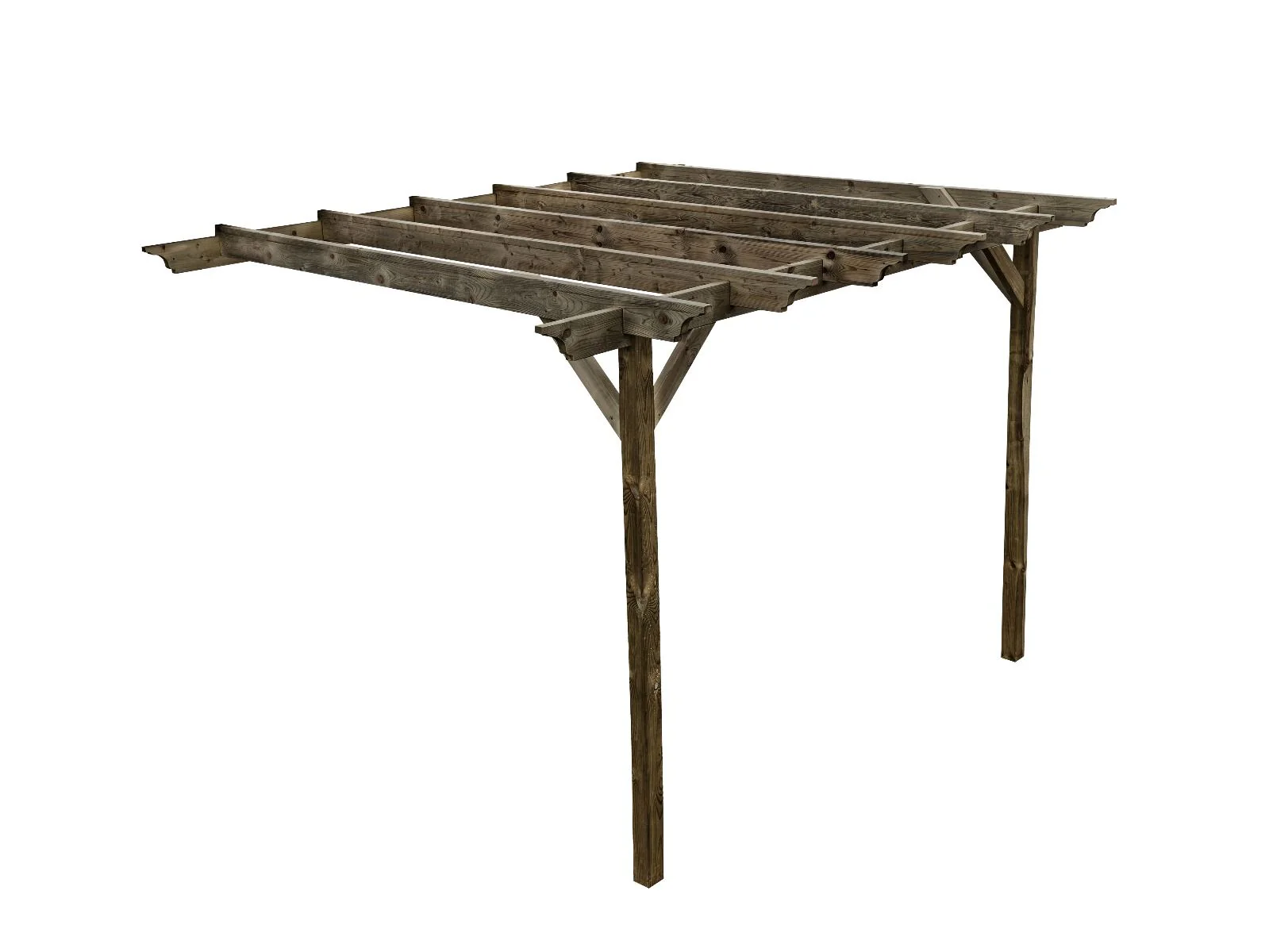 Wall Mounted Wooden Pergola Kit - Orchid Design - Image 7