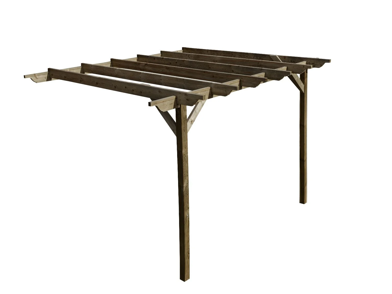 Wall Mounted Wooden Pergola Kit - Sculpted Design - Image 7